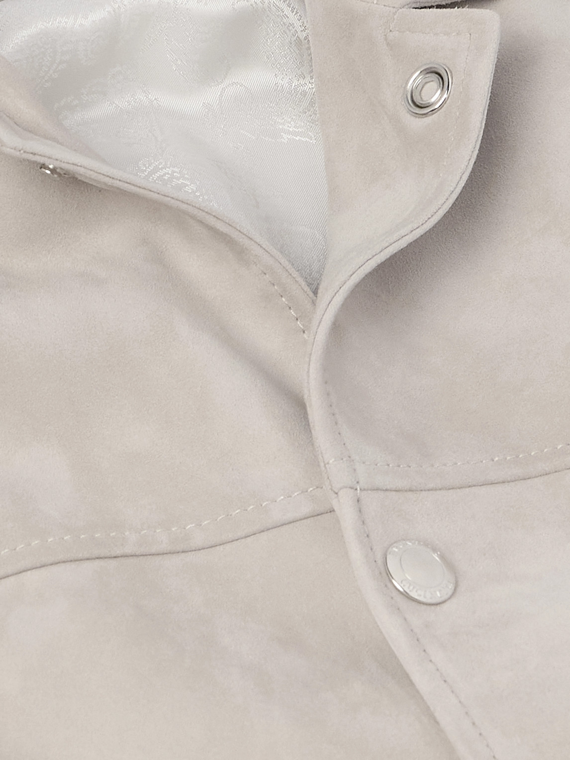 Brunello Cucinelli Suede Gilet In Gray
