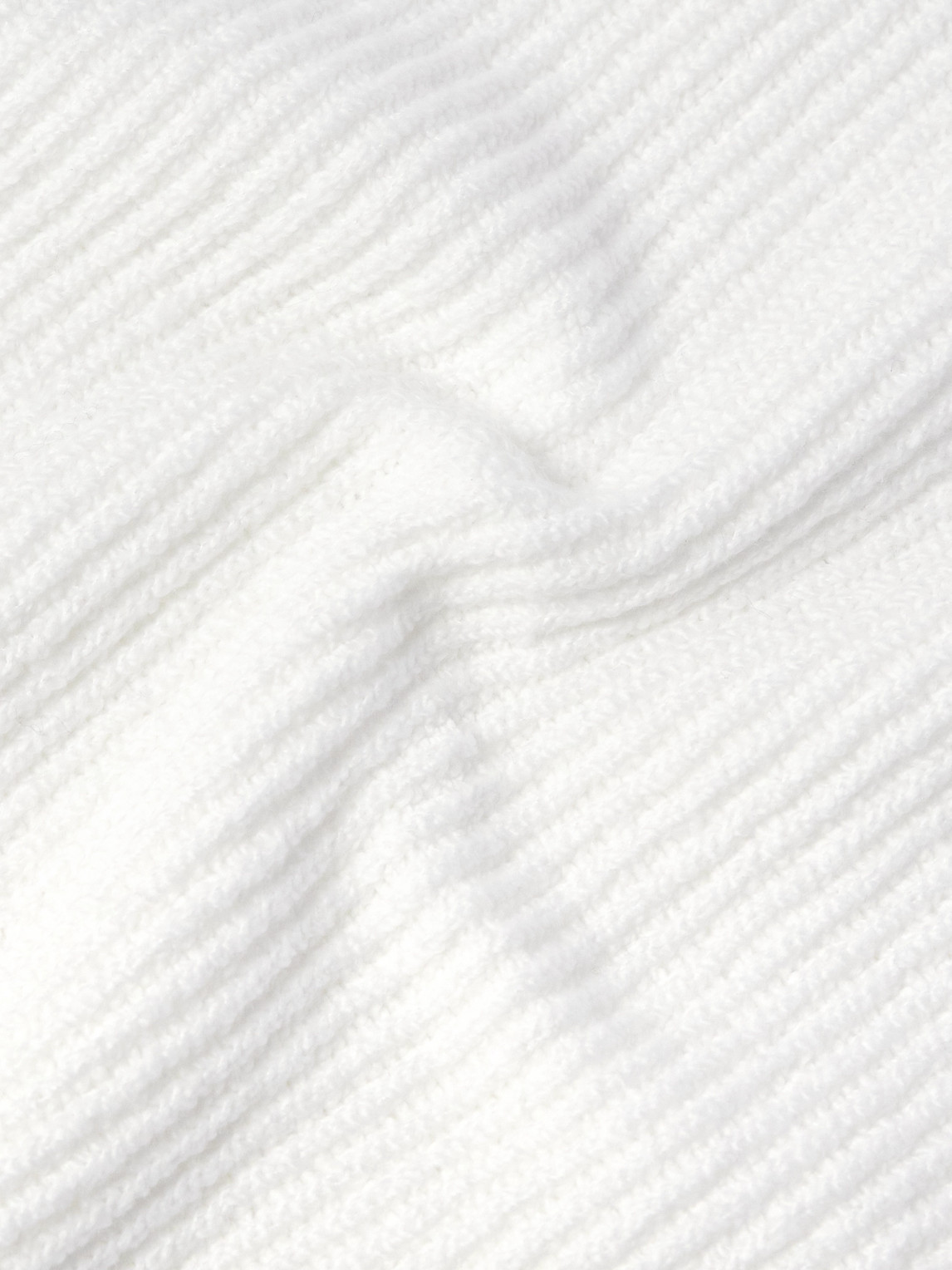Brunello Cucinelli Ribbed Cotton Sweater In White