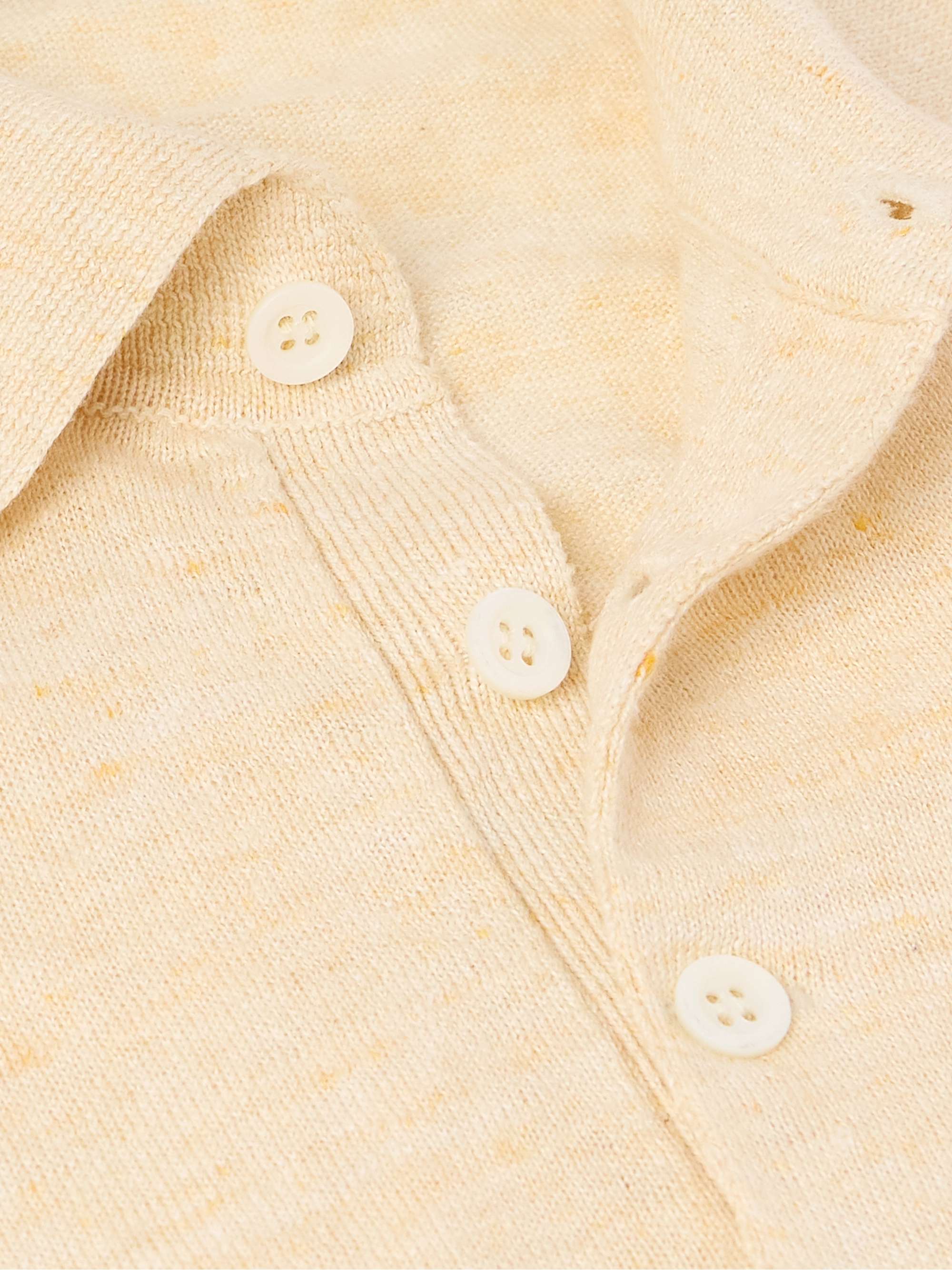 BRUNELLO CUCINELLI Mélange Linen and Cotton-Blend Polo Shirt