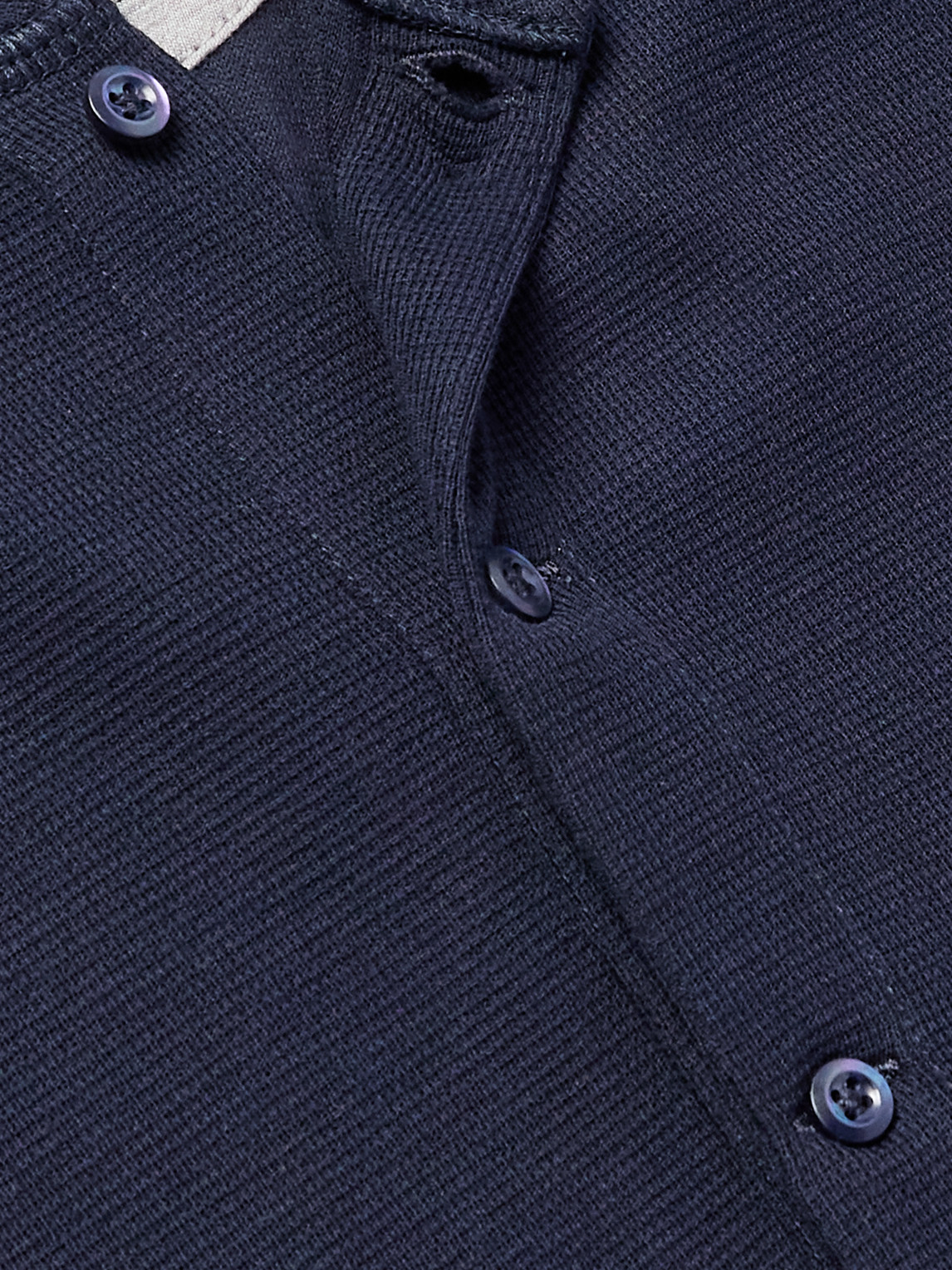 Brunello Cucinelli Cotton And Silk-blend Henley T-shirt In Blue