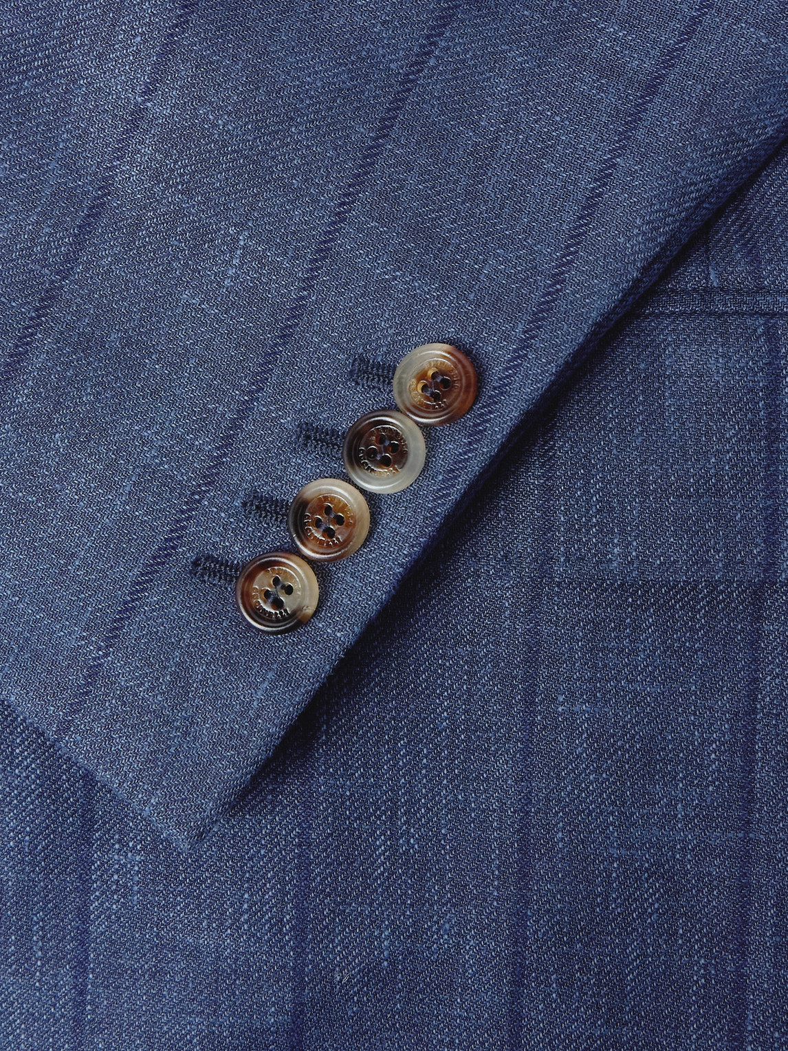 Brunello Cucinelli Wool, Linen And Silk-blend Suit Jacket In Blue