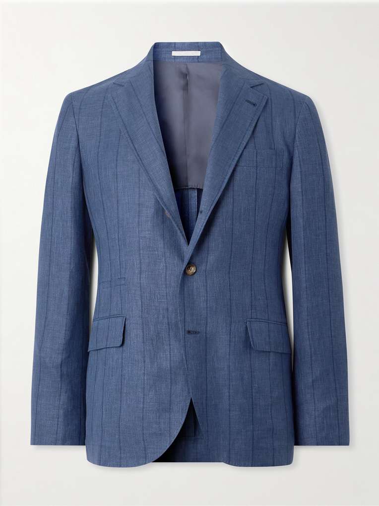 Brunello Cucinelli — Wool, Linen and Silk-Blend Suit Jacket