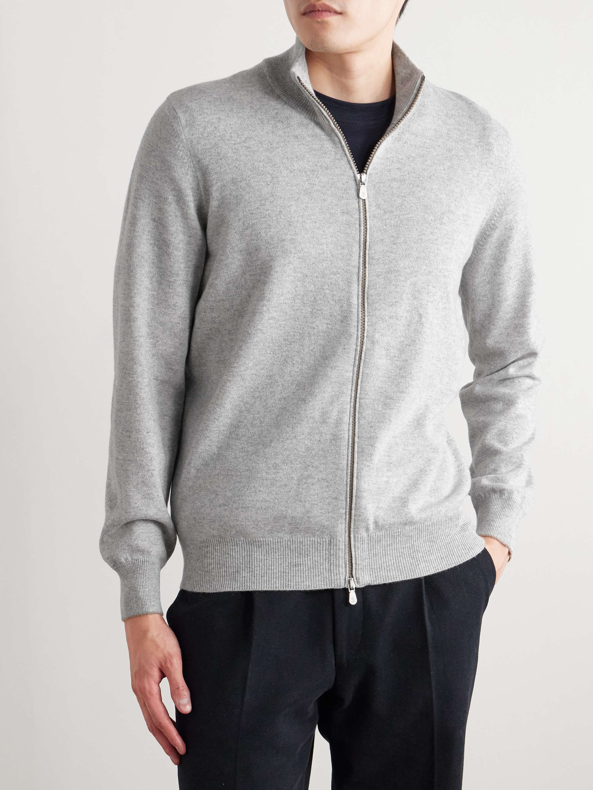 BRUNELLO CUCINELLI Cashmere Zip-Up Sweater