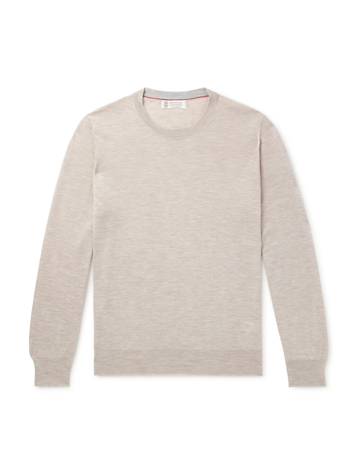 Brunello Cucinelli Cashmere And Silk-blend Sweater In Neutrals