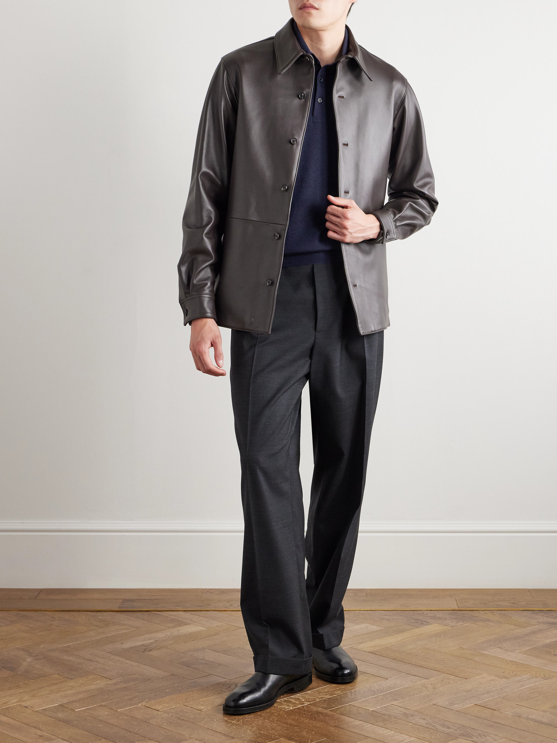 Brunello Cucinelli Cashmere Polo Sweater In Blue