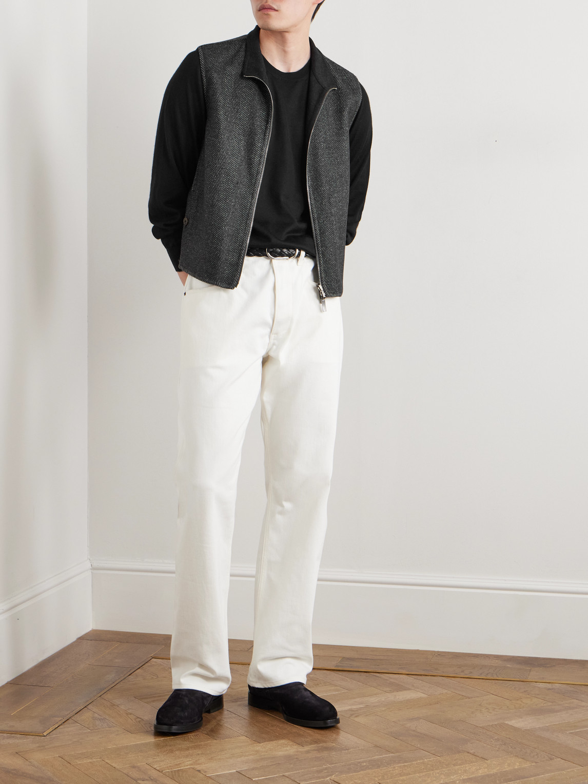 Brunello Cucinelli Cashmere And Silk-blend Sweater In Black