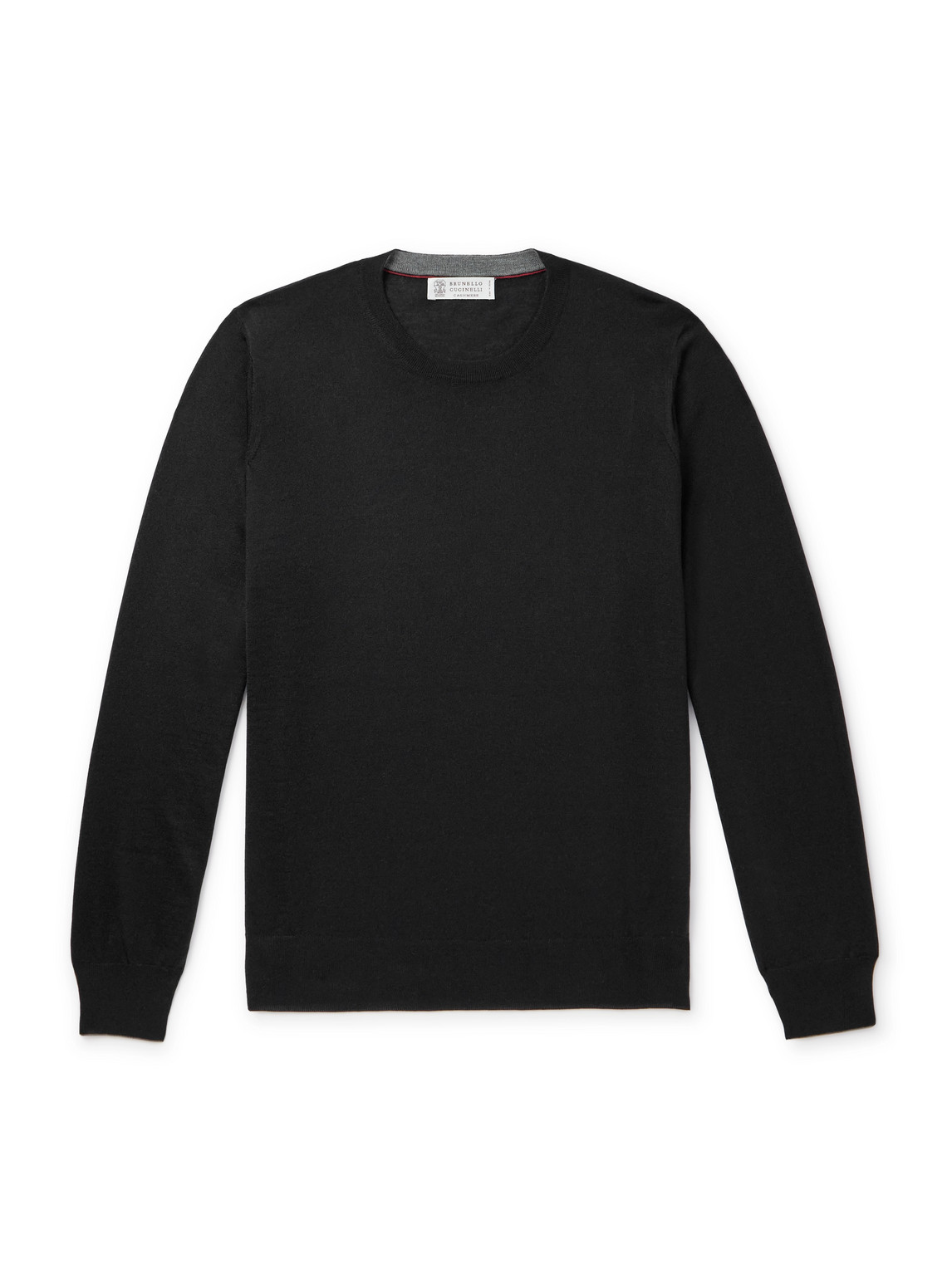 Brunello Cucinelli Cashmere And Silk-blend Sweater In Black