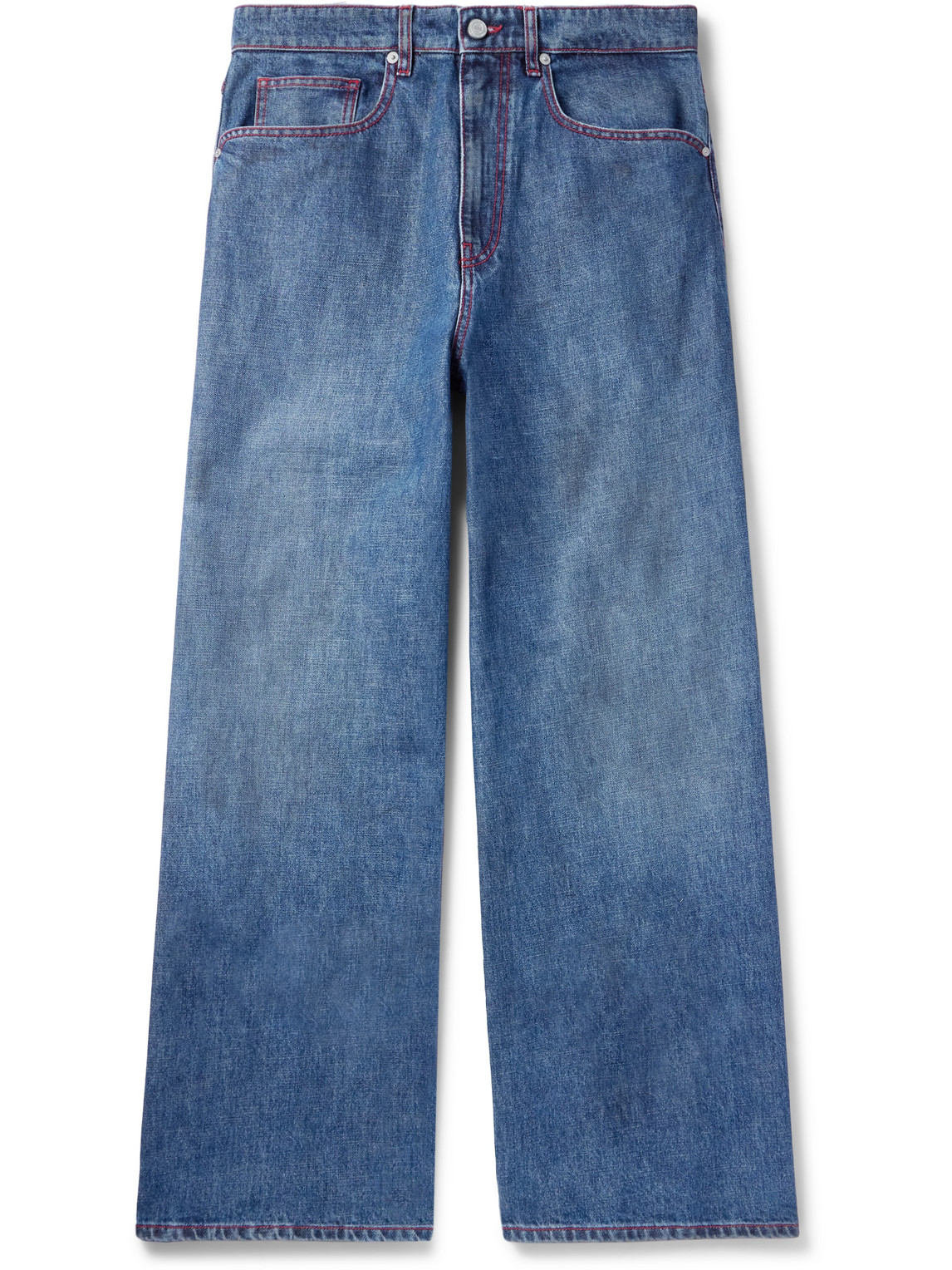 Erl Indiana Wide-leg Jeans In Blue