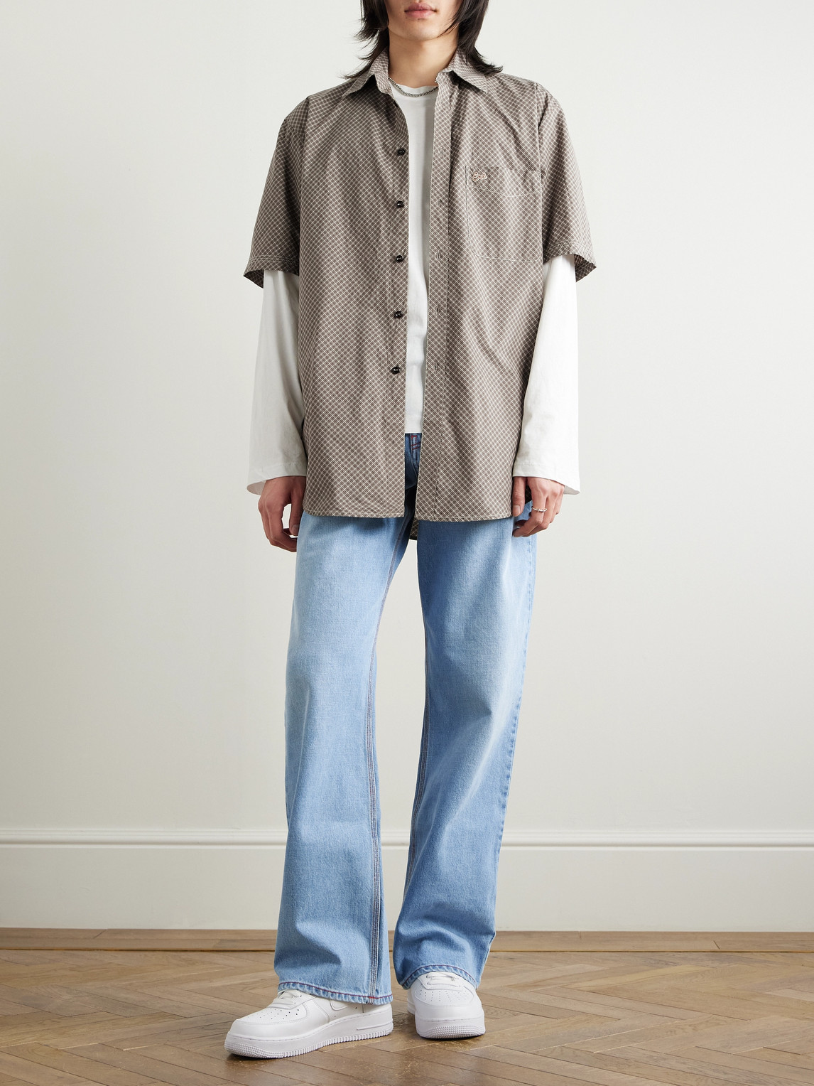 Logo-Appliquéd Checked Cotton-Poplin Shirt — 2