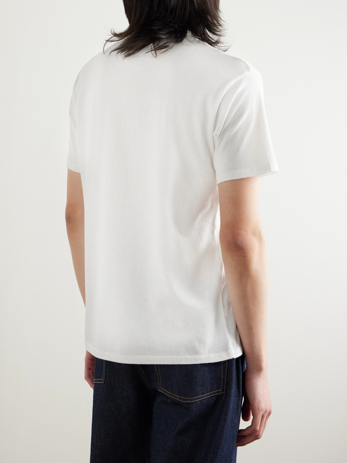 Shop Erl California Slim-fit Printed Cotton-jersey T-shirt In White