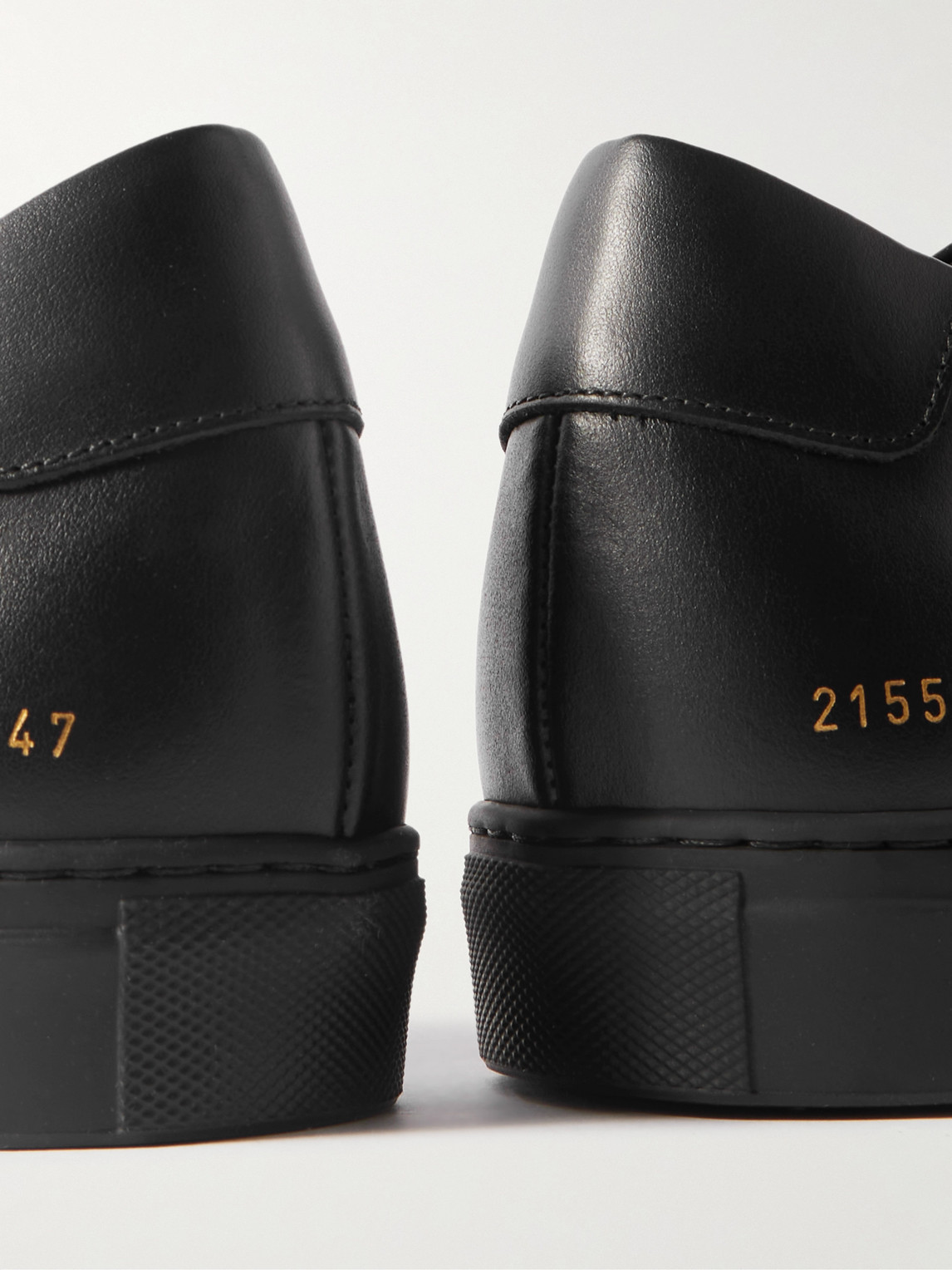 Common Projects Bball Leather Sneakers In Black