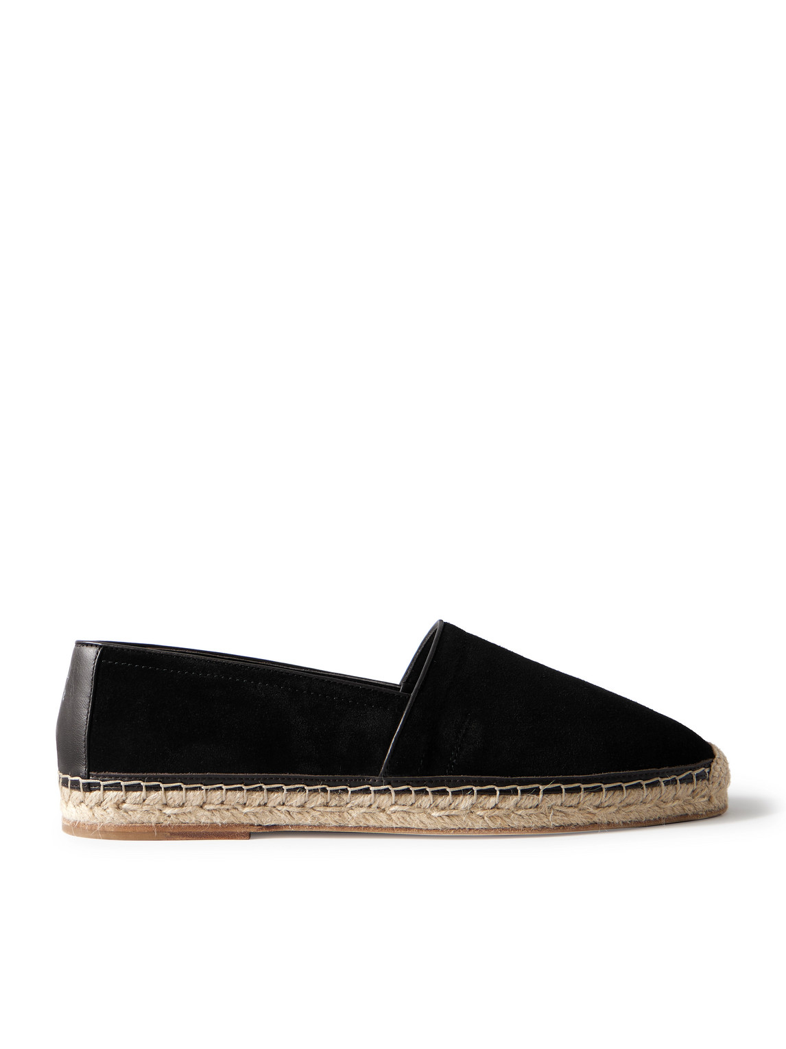 Brunello Cucinelli Leather-trimmed Suede Espadrilles In Brown