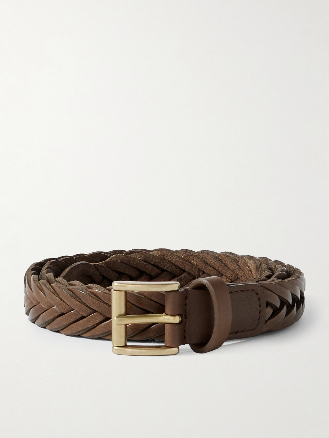 2.5cm Woven Leather Belt