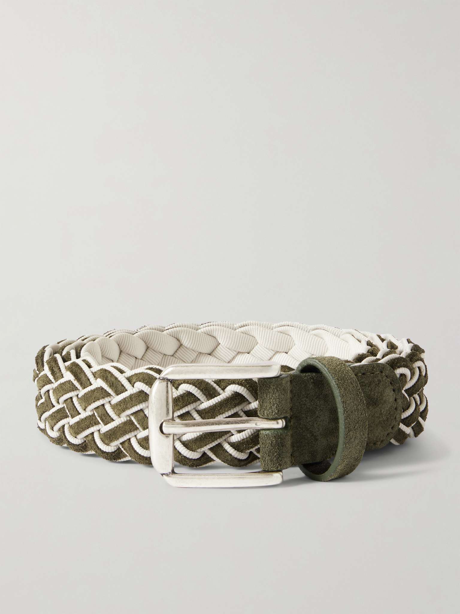 ANDERSON'S 3cm Woven Suede and Grosgrain Belt for Men | MR PORTER