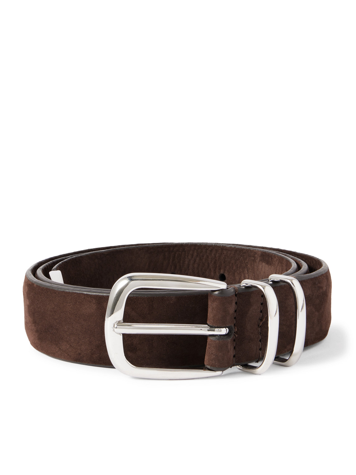 Anderson's 3cm Nubuck Belt In Brown