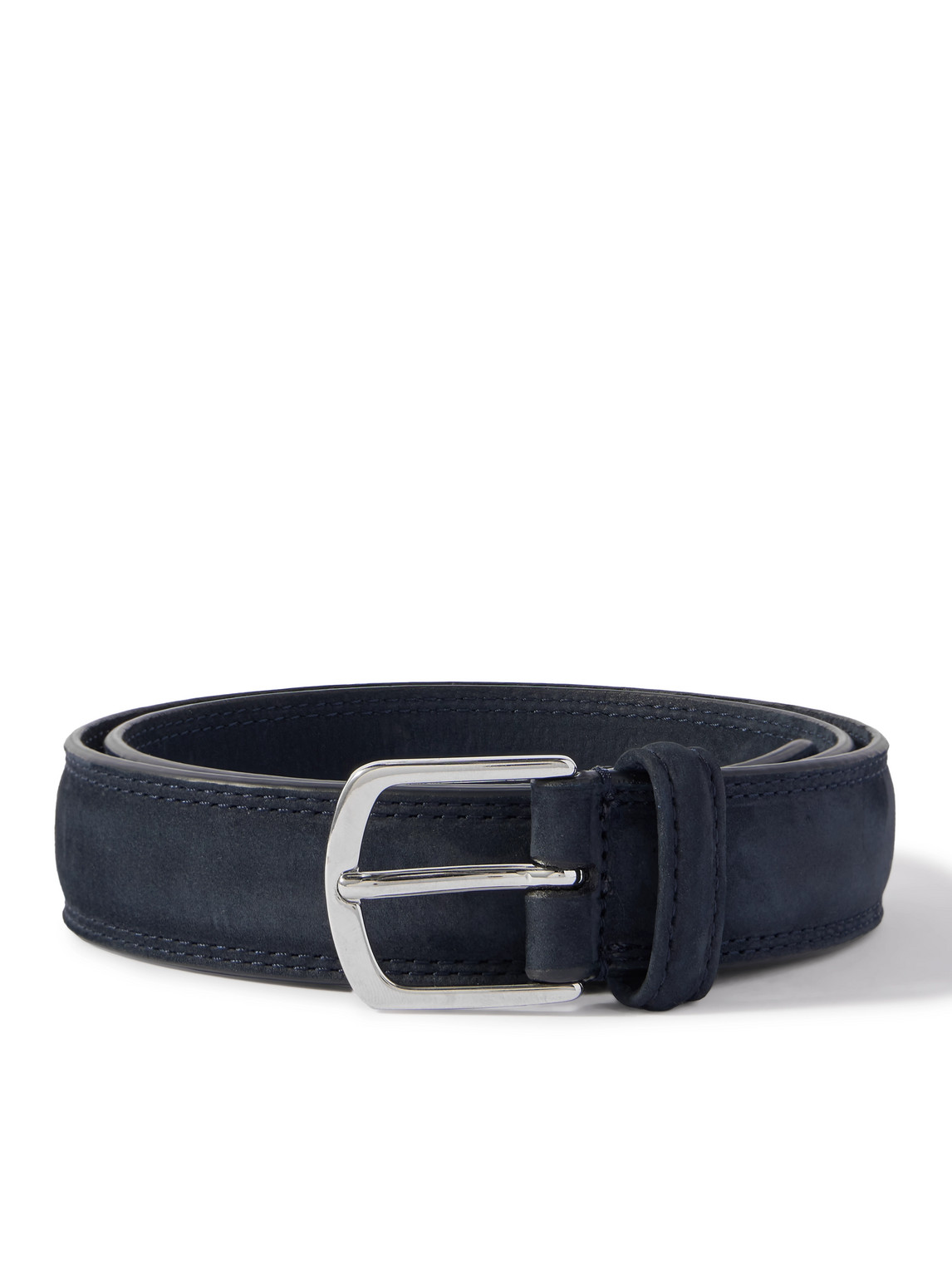 Anderson's 3cm Nubuck Belt In Blue