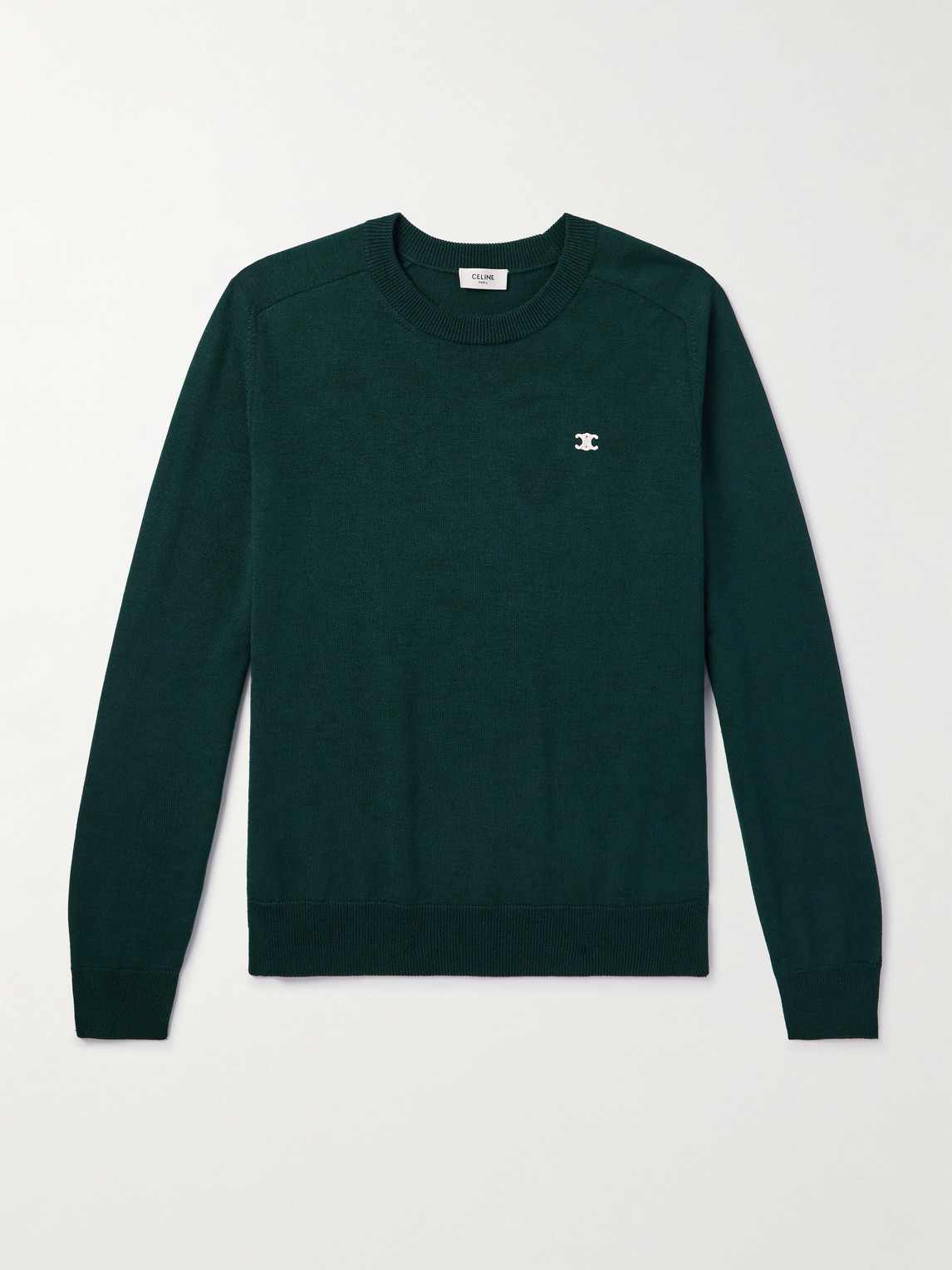Triomphe Logo-Embroidered Wool Sweater