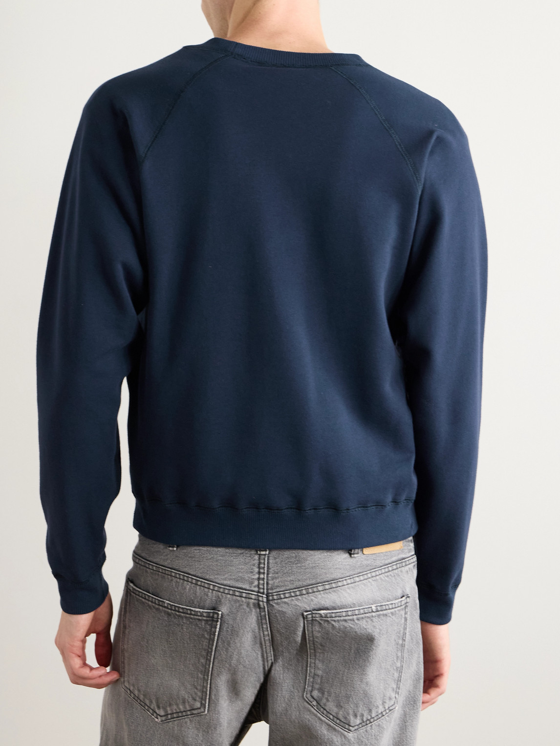 Celine Regular Sweatshirt In Brushed Cotton Fabric In Blue