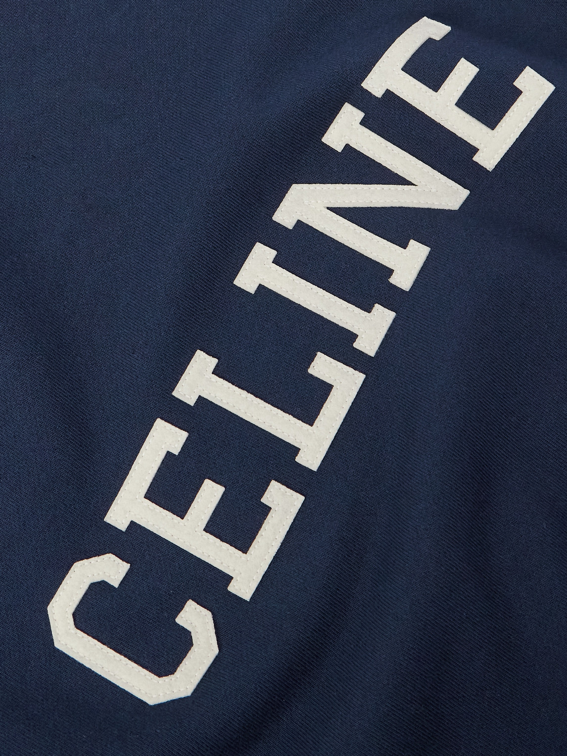 Celine Regular Sweatshirt In Brushed Cotton Fabric In Blue