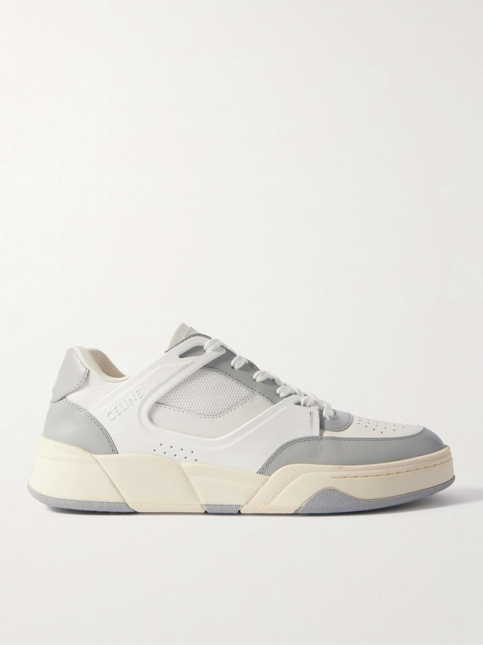 おトク情報がいっぱい！ CELINE HOMME CT-09 Leather, Rubber and Mesh Sneakers for Men 靴