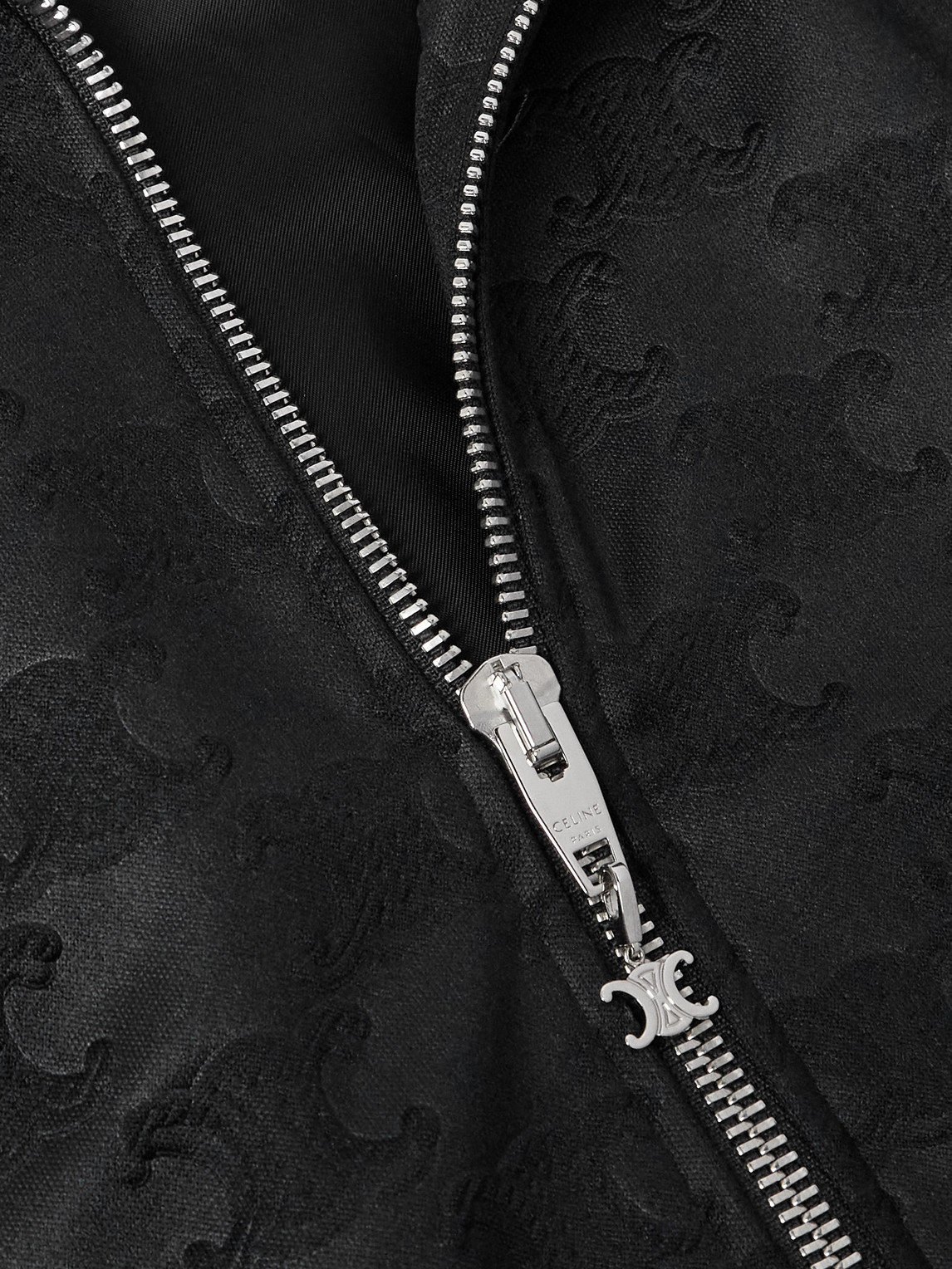 Celine Logo-jacquard Tech-jersey Track Jacket In Black