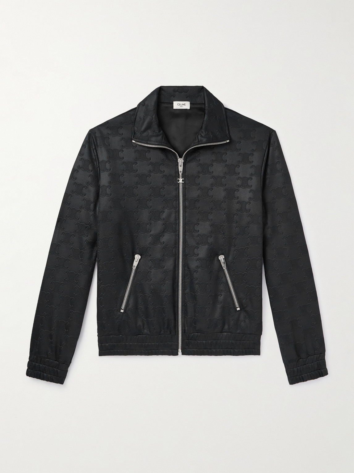 Logo-Jacquard Tech-Jersey Track Jacket