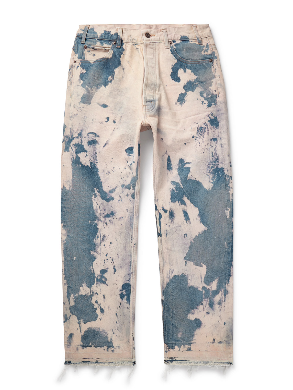 Celine Wesley Straight-leg Bleached Jeans In Blue