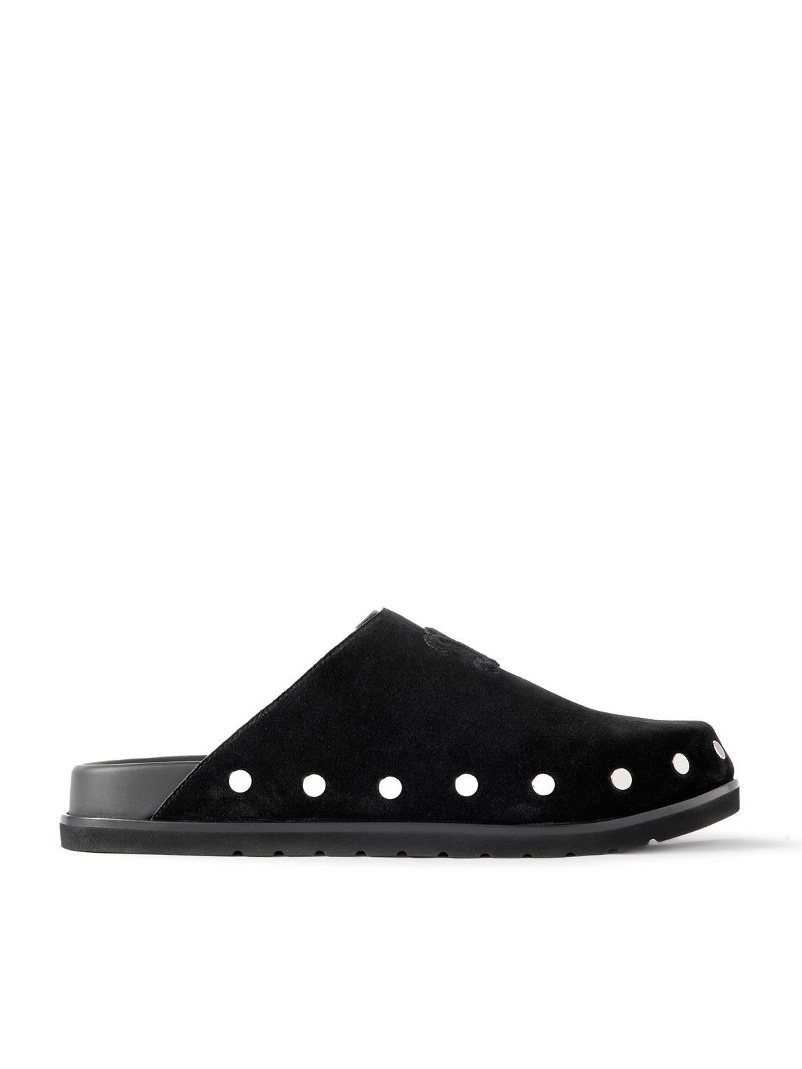 Celine Pitea Suede Mules In Black