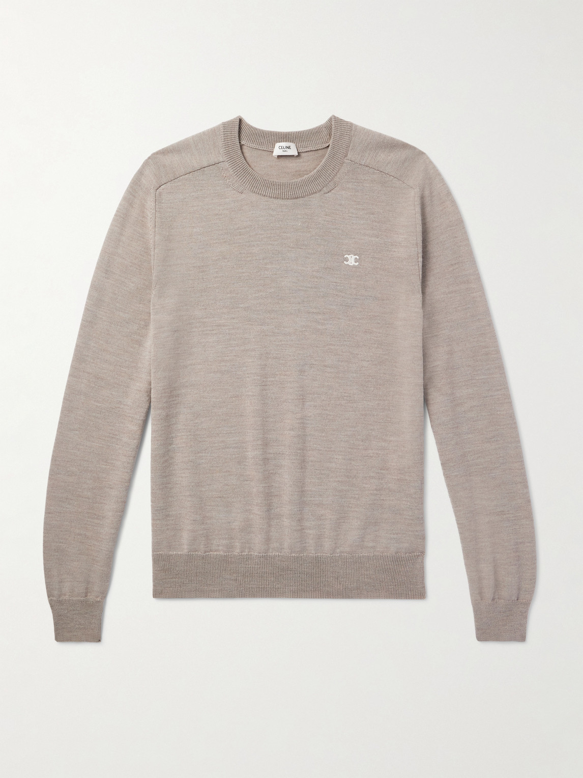 Triomphe Logo-Embroidered Wool Sweater