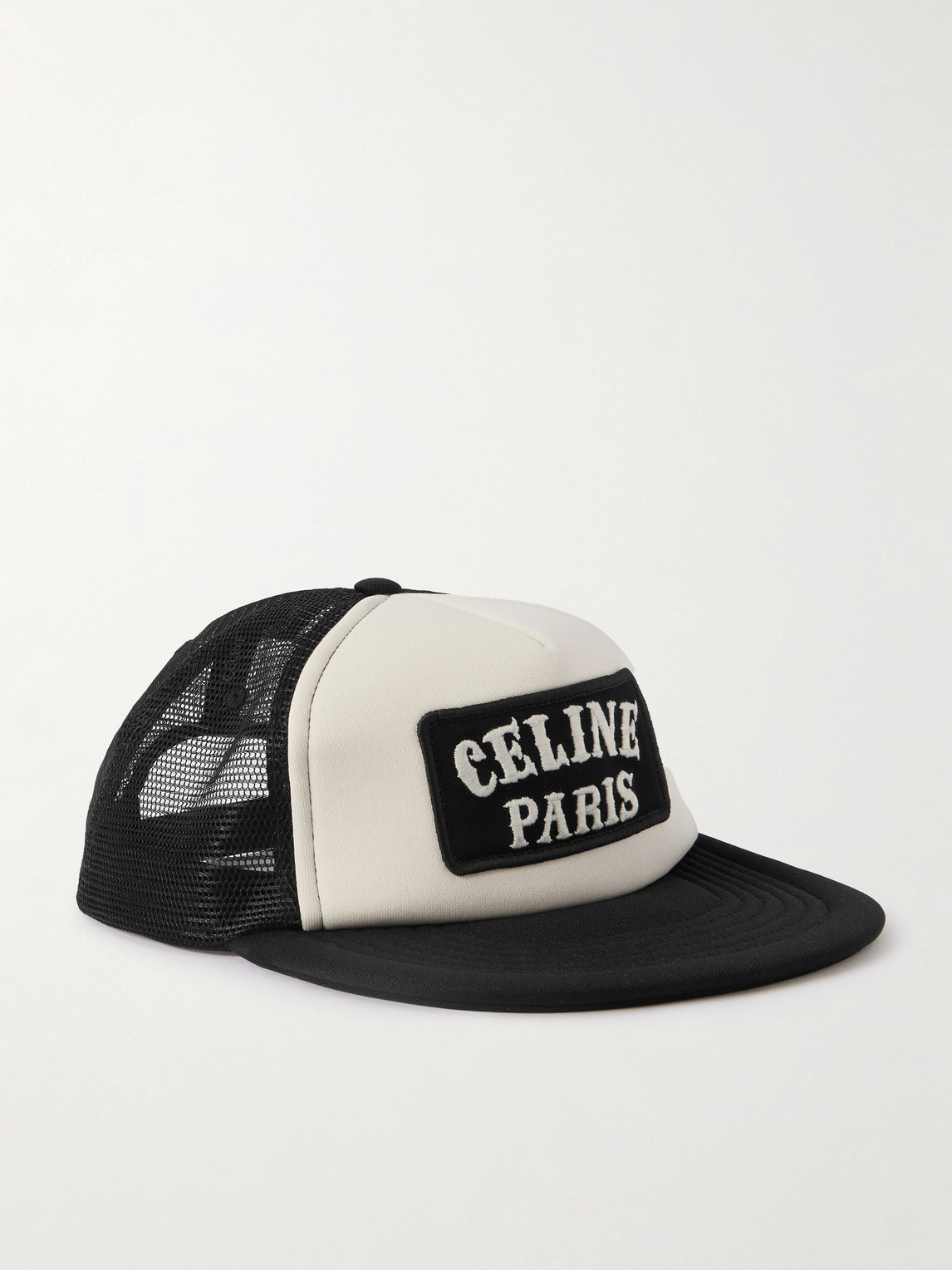 Logo-Appliquéd Cotton-Canvas and Mesh Trucker Cap
