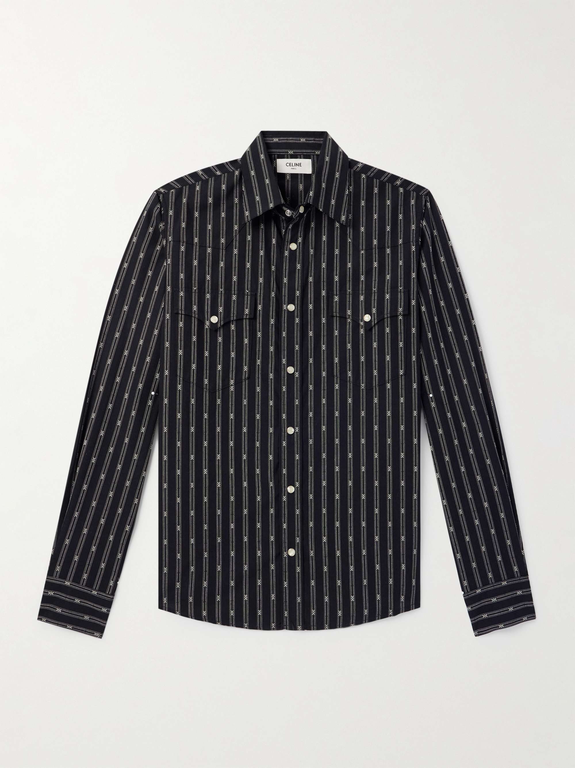CELINE HOMME コットン スリムフィット ウエスタンシャツ CELINE HOMME コットン スリムフィット ウエスタンシャツ