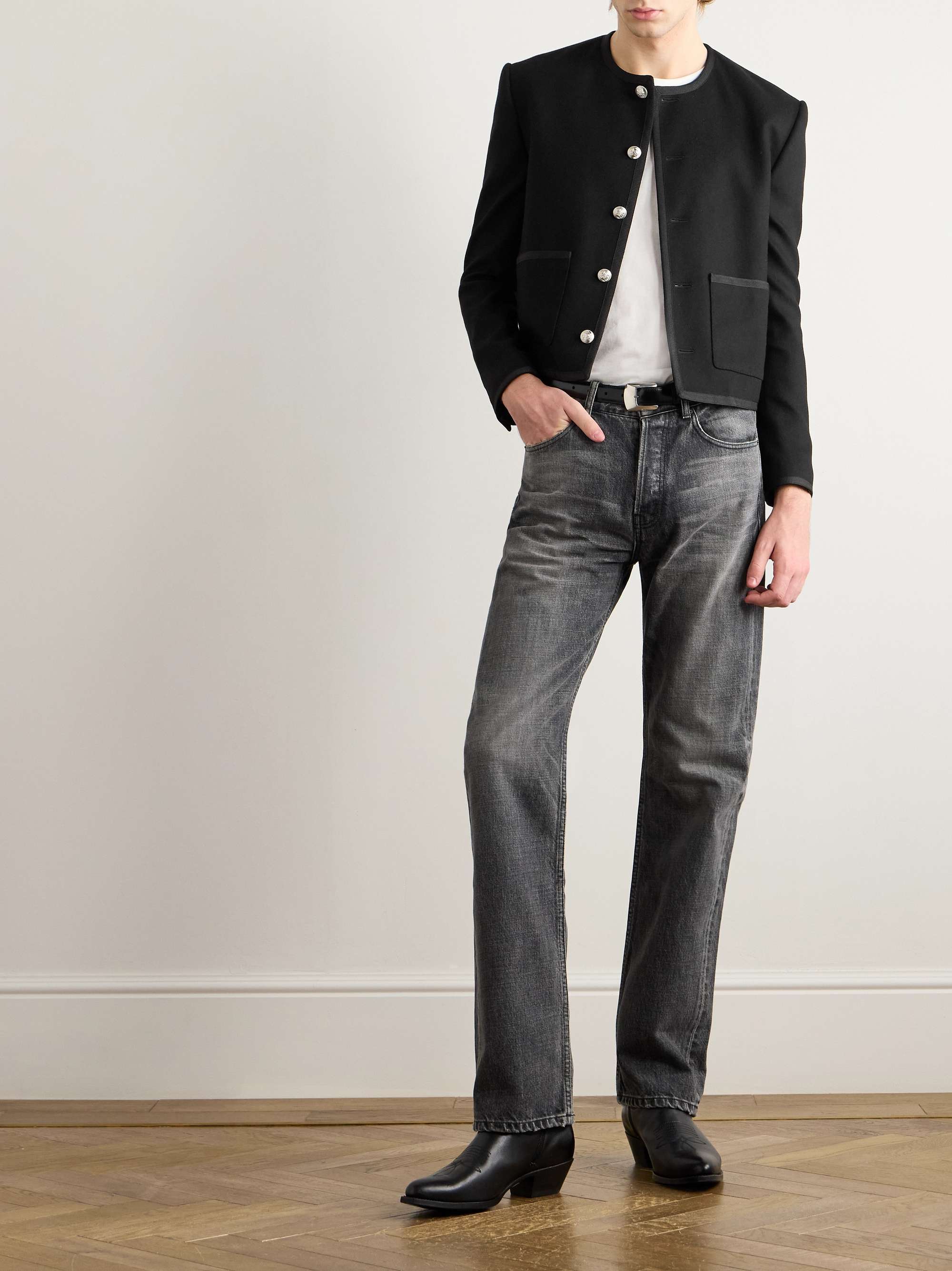 New slim webbing Cropped pants New slim webbing Cropped pants