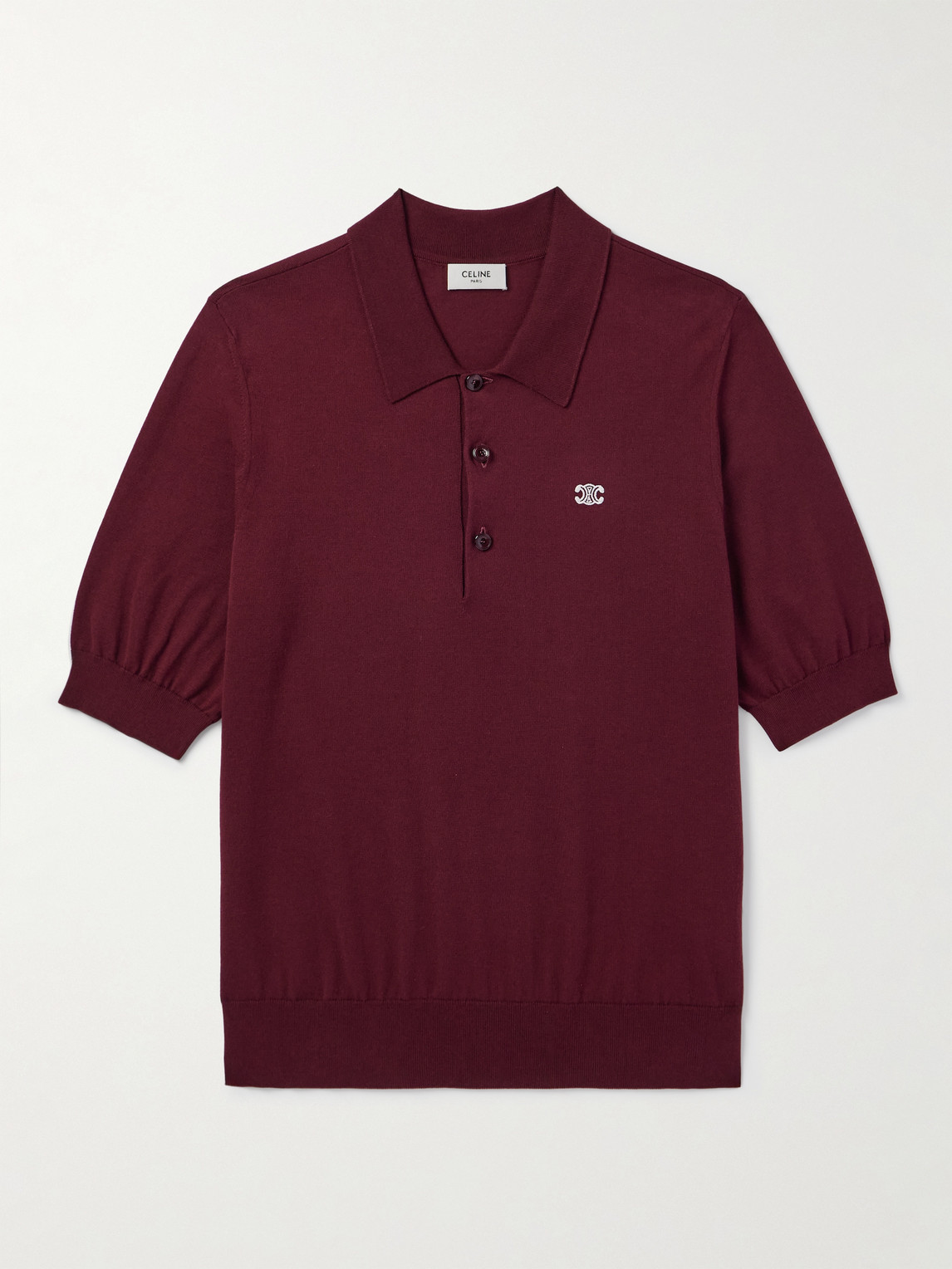 Triomphe Slim-Fit Cropped Logo-Embroidered Cotton Polo Shirt