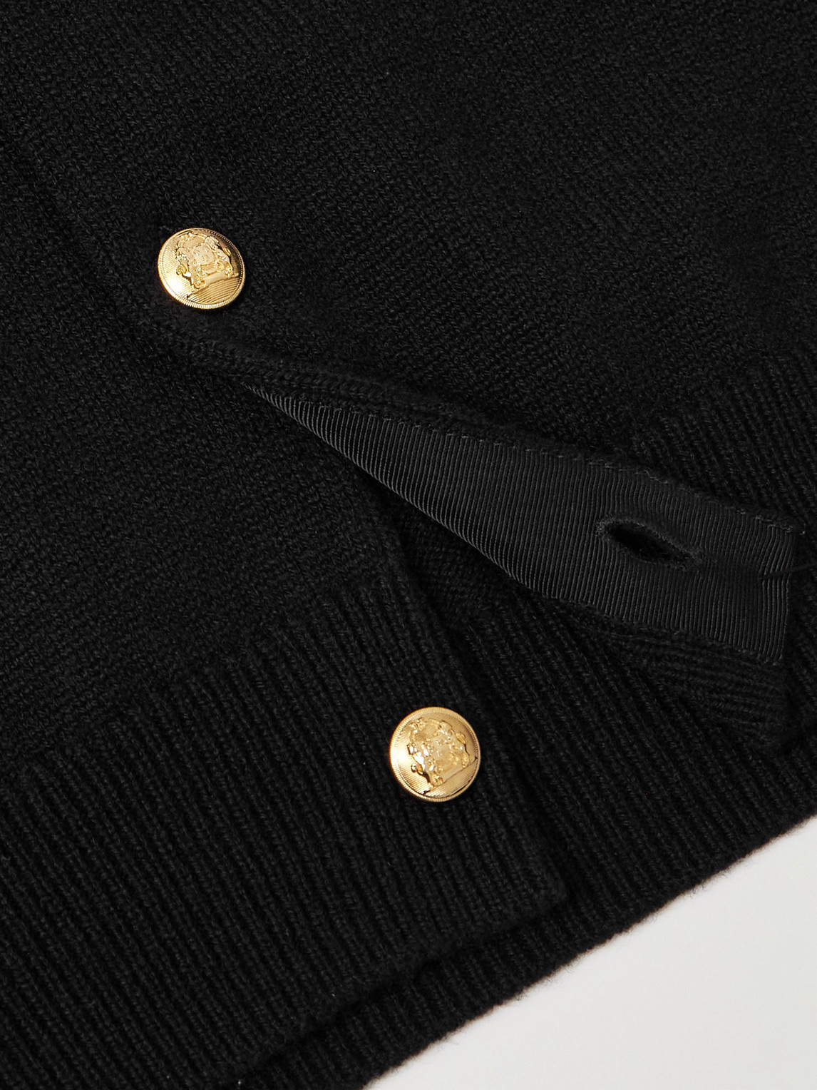 Celine Long-sleeved Cashmere Cardigan In Black