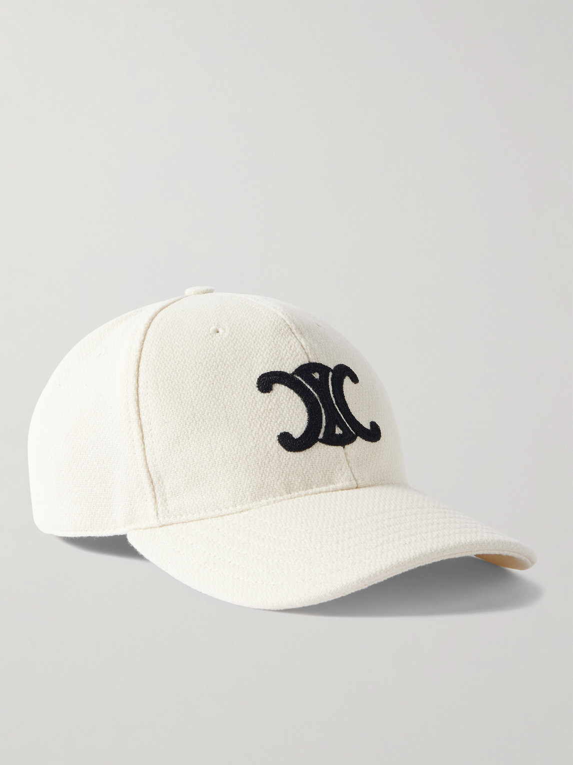 Triomphe Logo-Embroidered Wool-Blend Baseball Cap