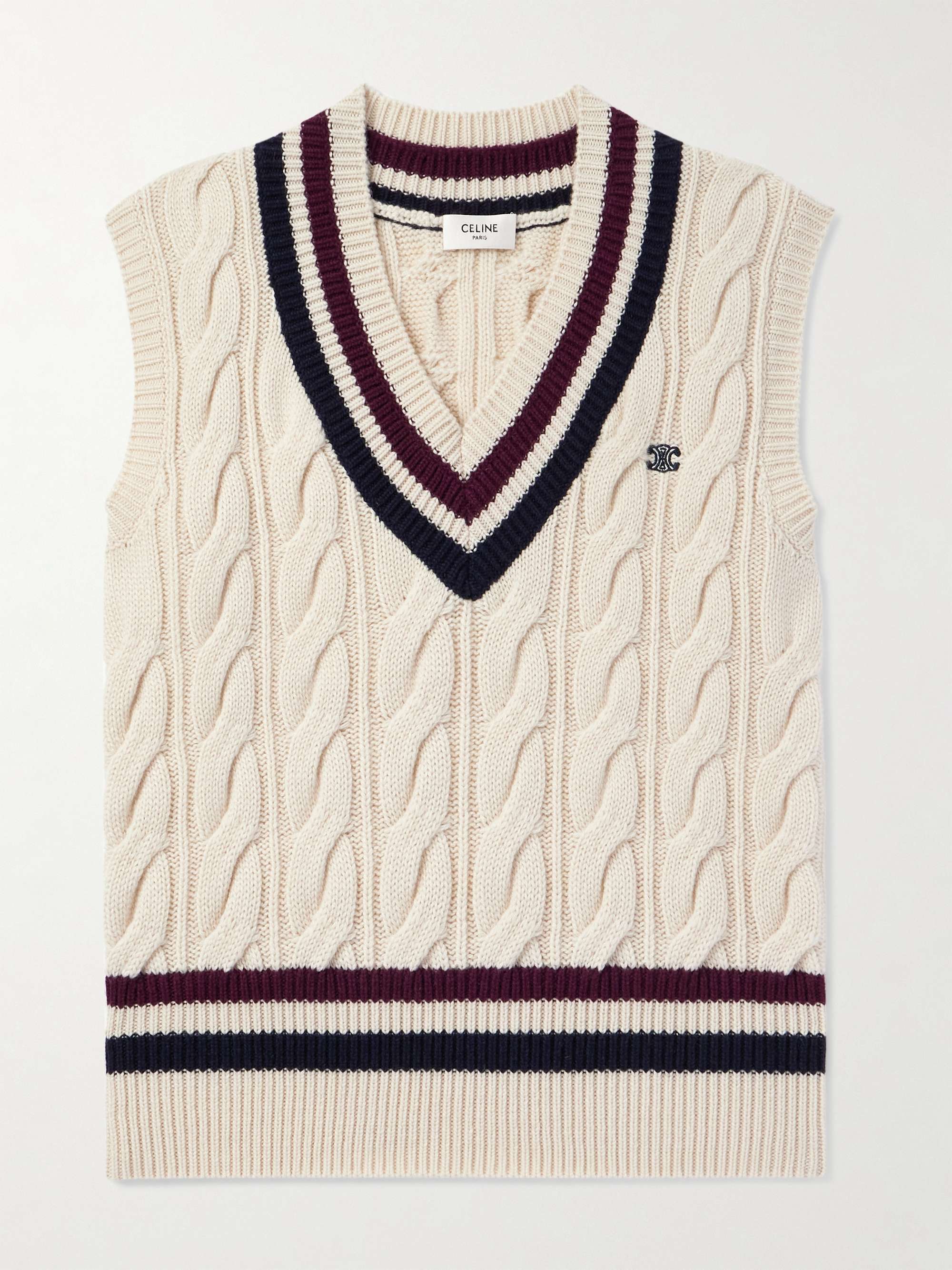 Celine Cream Sweater Vest Celine Cream Sweater Vest