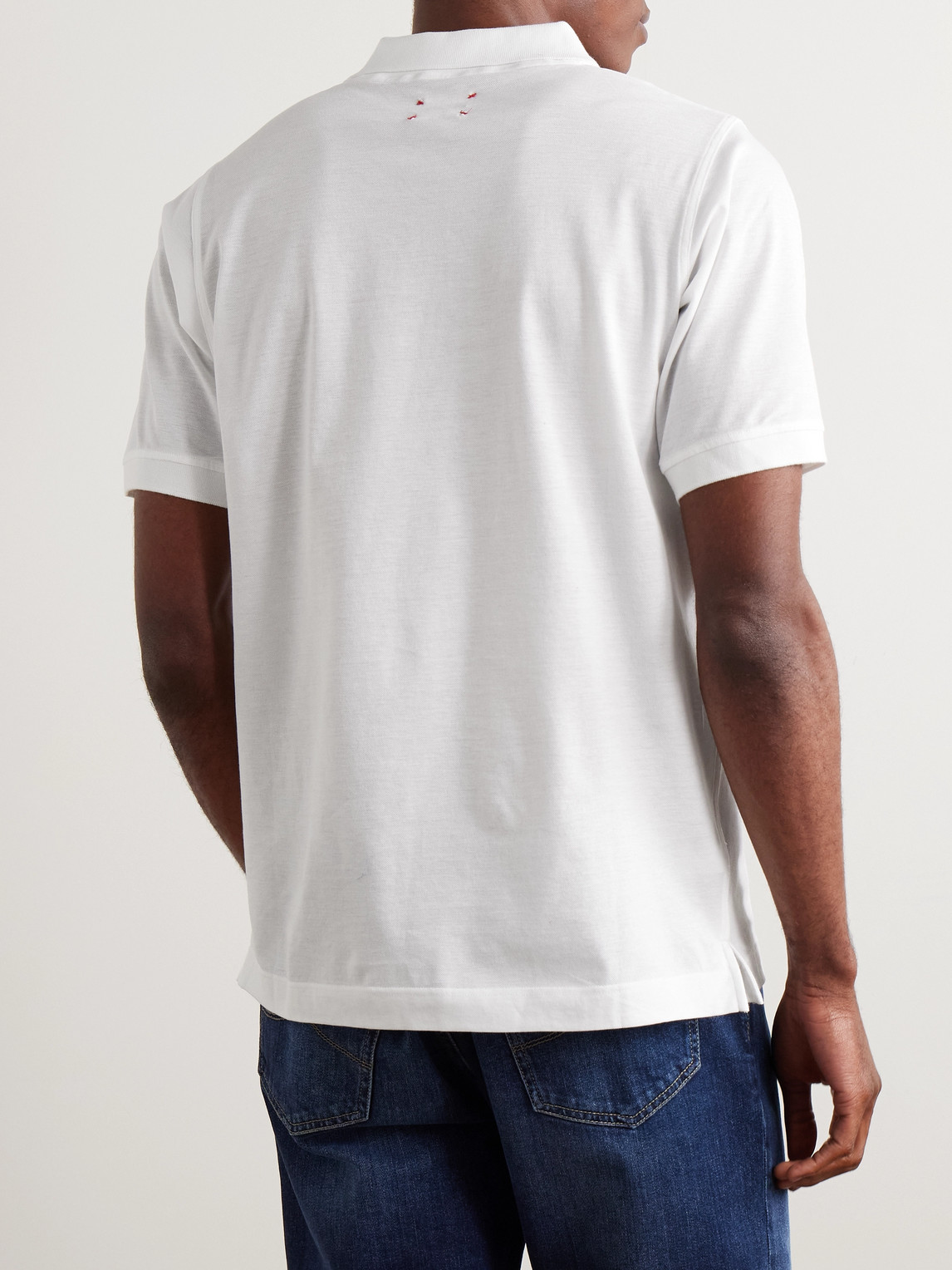 KITON COTTON-PIQUÉ POLO SHIRT 