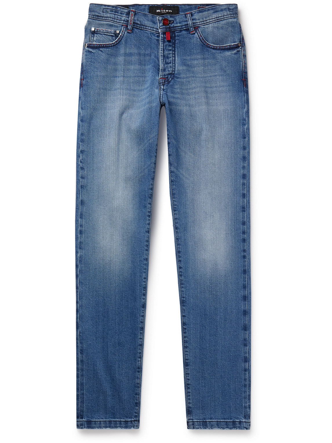 Kiton Slim-fit Jeans In Blue