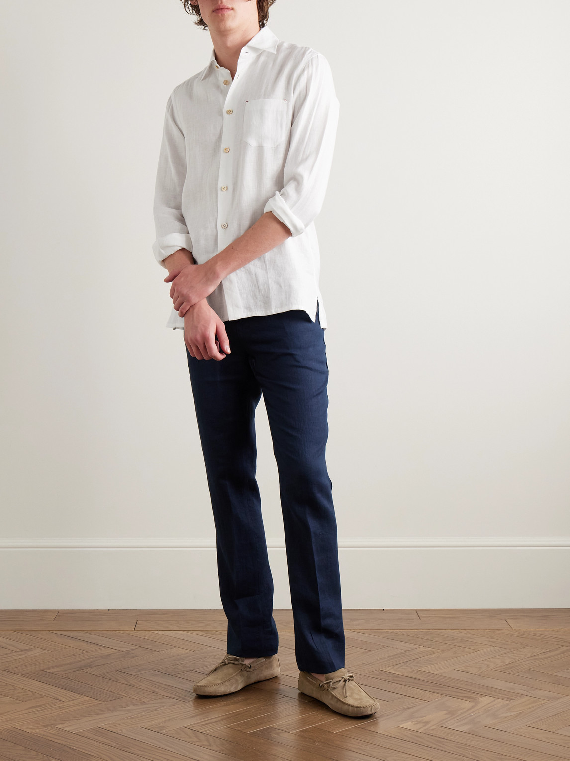 Shop Kiton Linen Shirt In Unknown