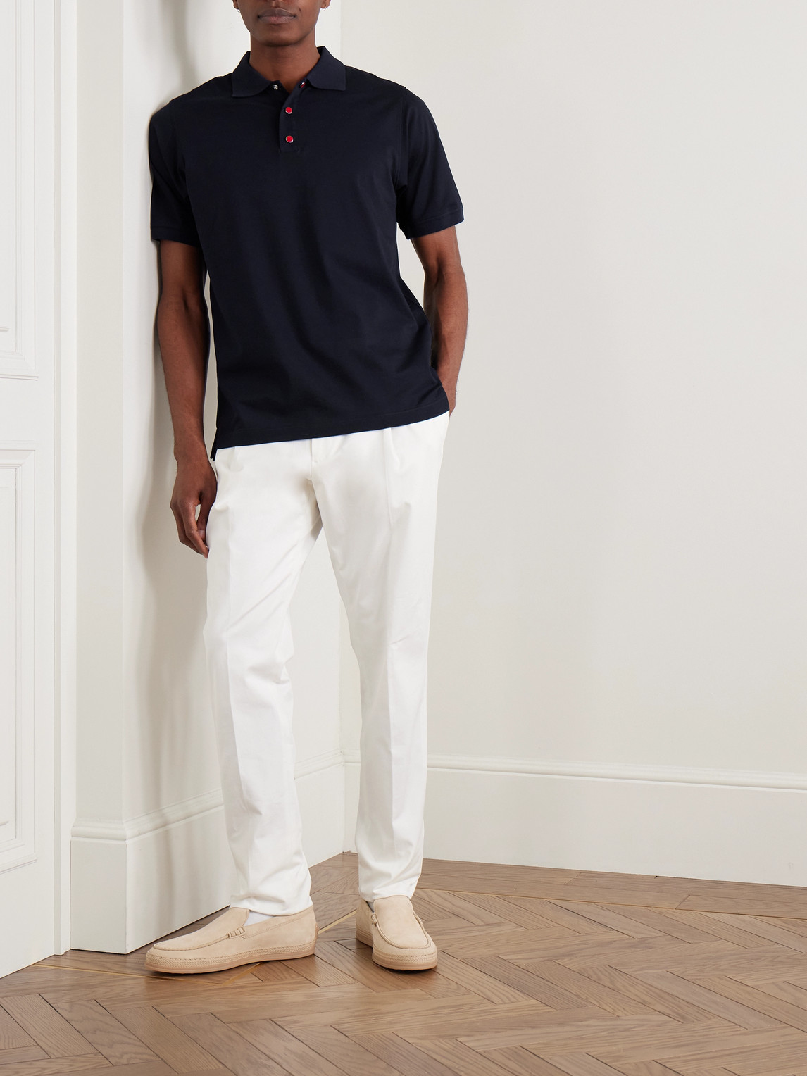 KITON COTTON-PIQUÉ POLO SHIRT