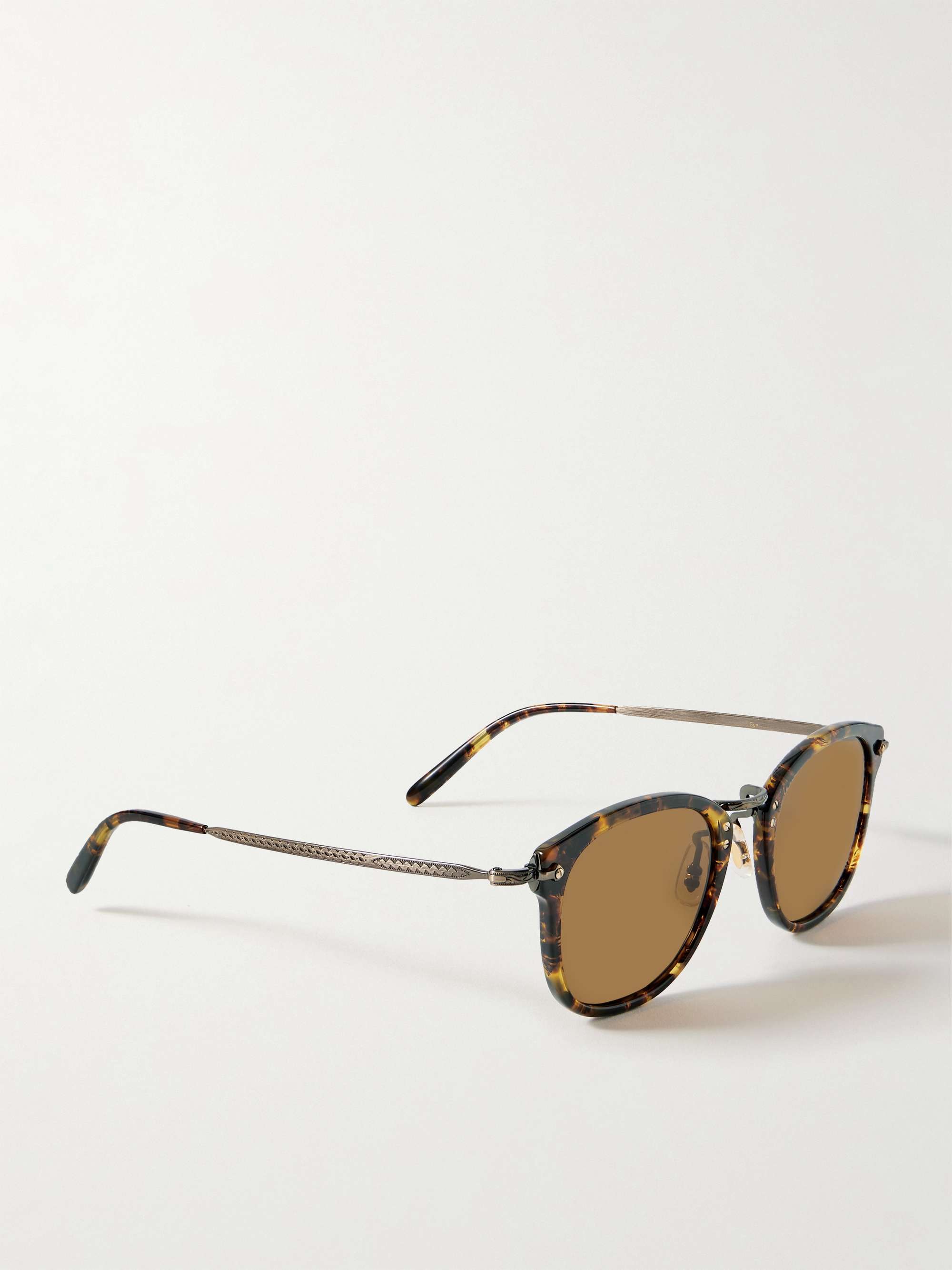 OLIVER PEOPLES OP-506 D-Frame Acetate and Silver-Tone Sunglasses