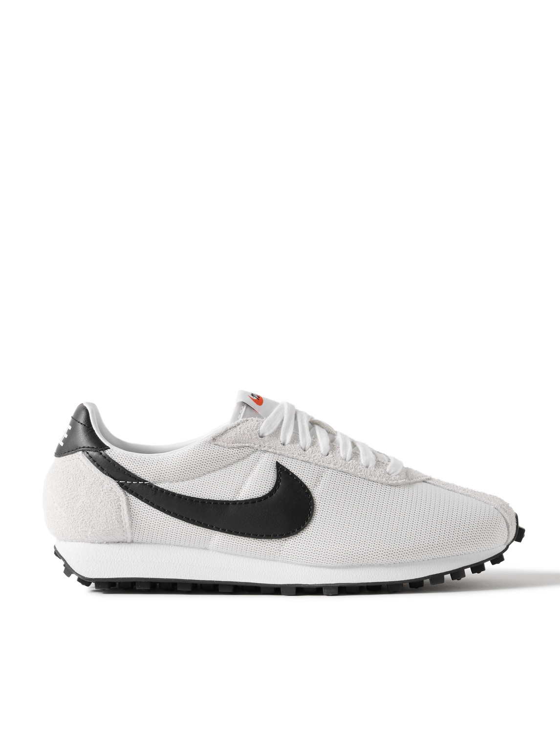 LD-1000 Leather and Brushed Suede-Trimmed Mesh Sneakers
