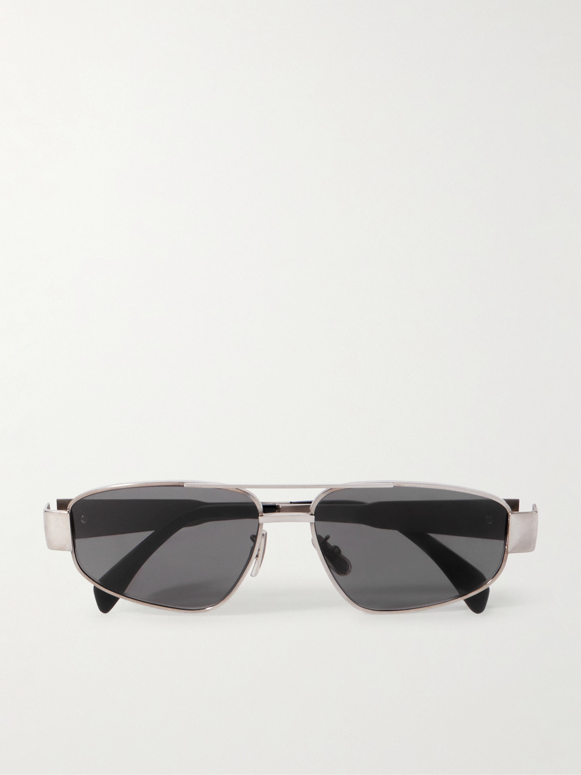 Aviator-Style Silver-Tone Sunglasses