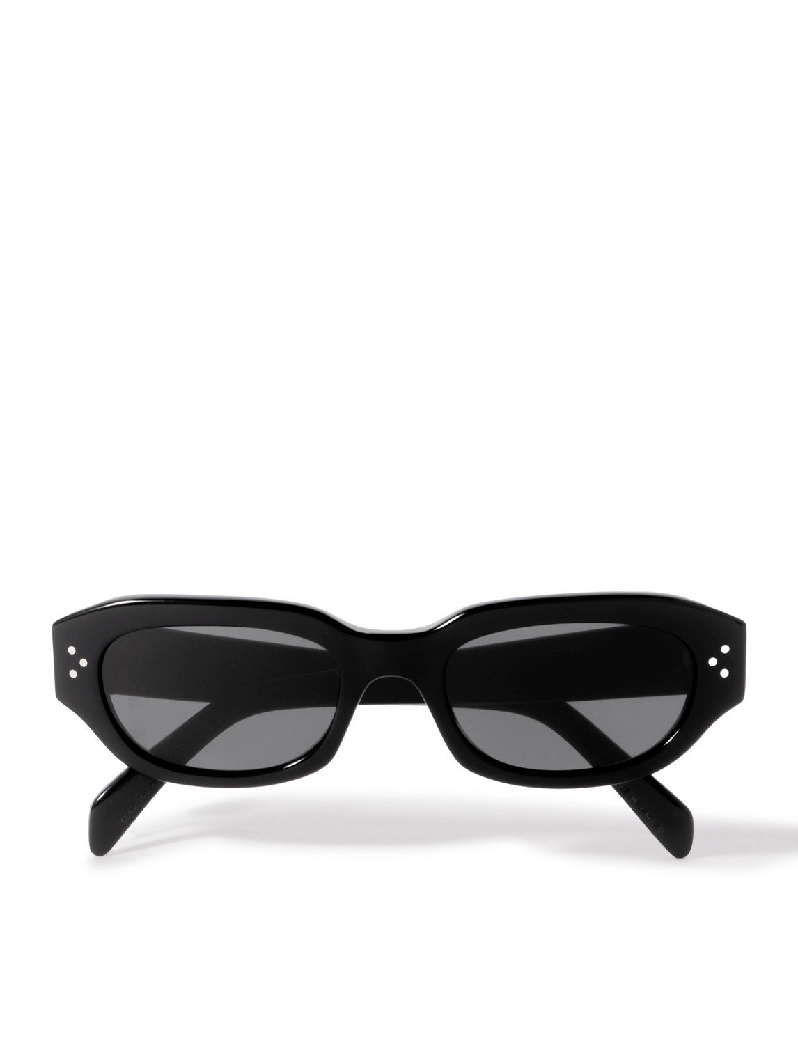 Celine Oval-frame Acetate Sunglasses In Black