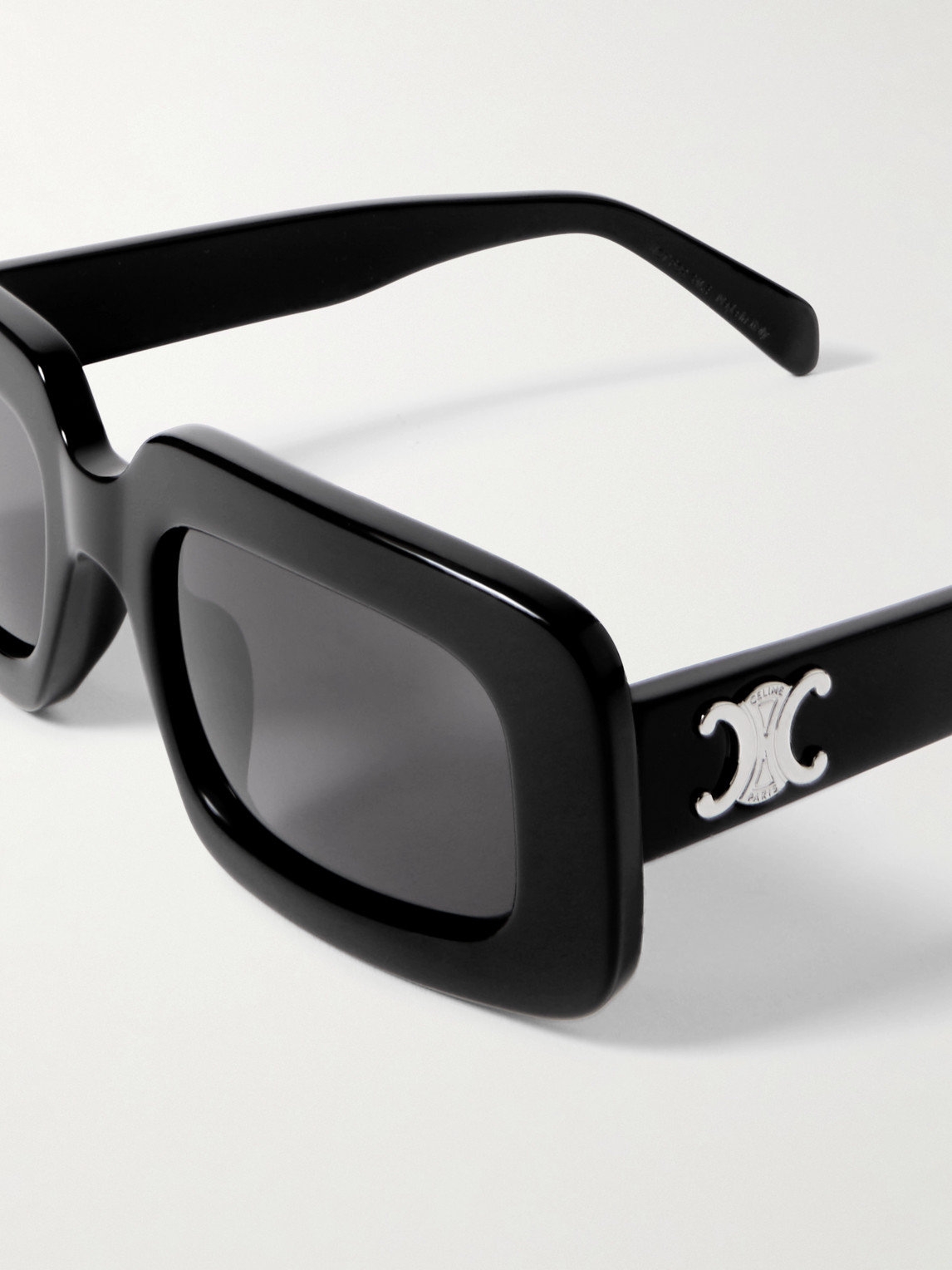 Celine Rectangular-frame Acetate Sunglasses In Black