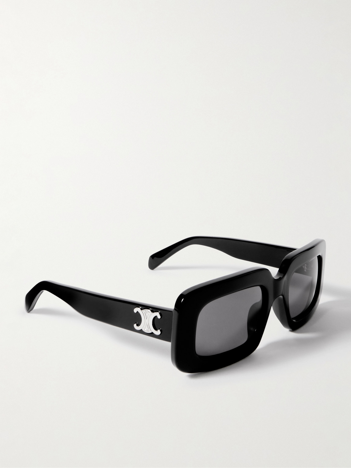 Celine Rectangular-frame Acetate Sunglasses In Black