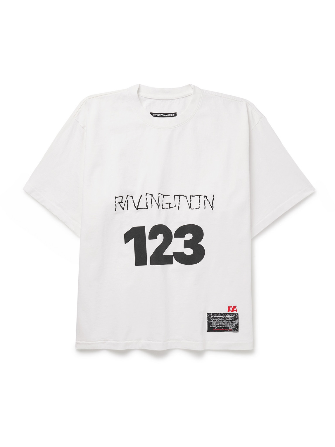 Logo-Print Embroidered Cotton-Jersey T-Shirt