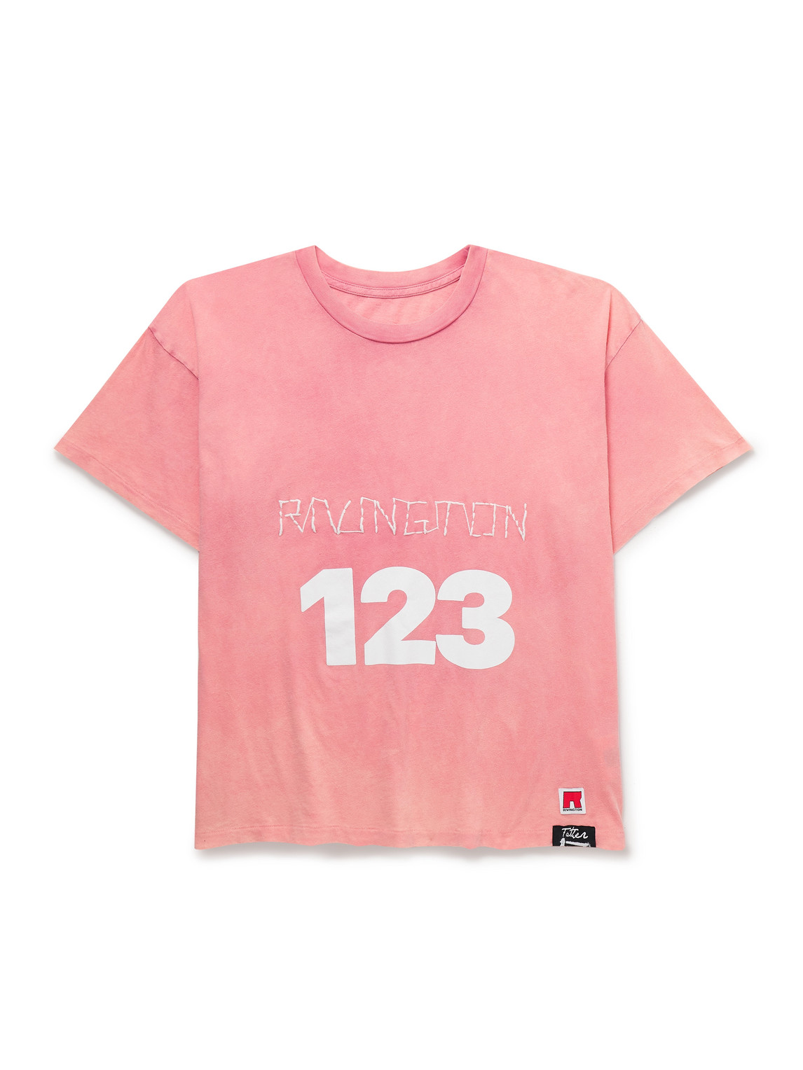 Logo-Print Embroidered Cotton-Jersey T-Shirt