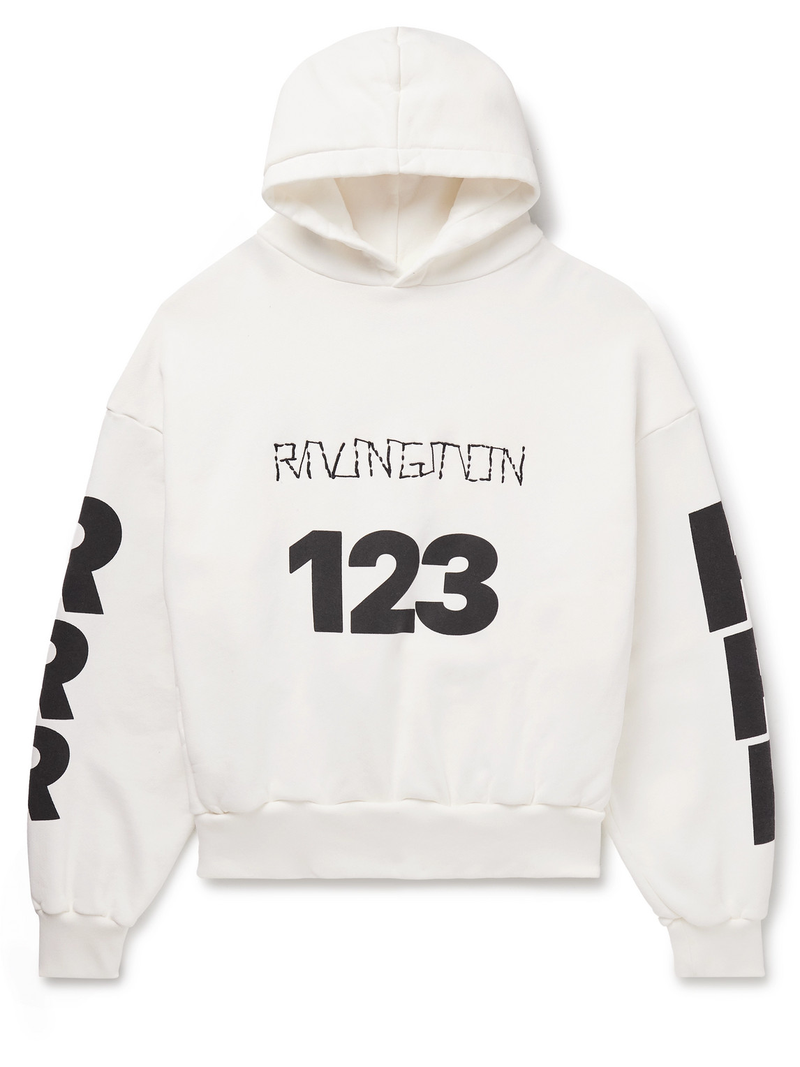 USO-123 Logo-Print Embroidered Cotton-Jersey Hoodie