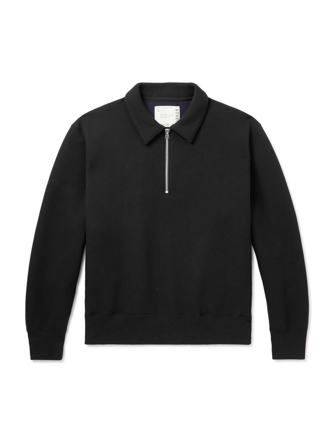 Sponge Cotton-Blend Fleece Half-Zip Sweatshirt